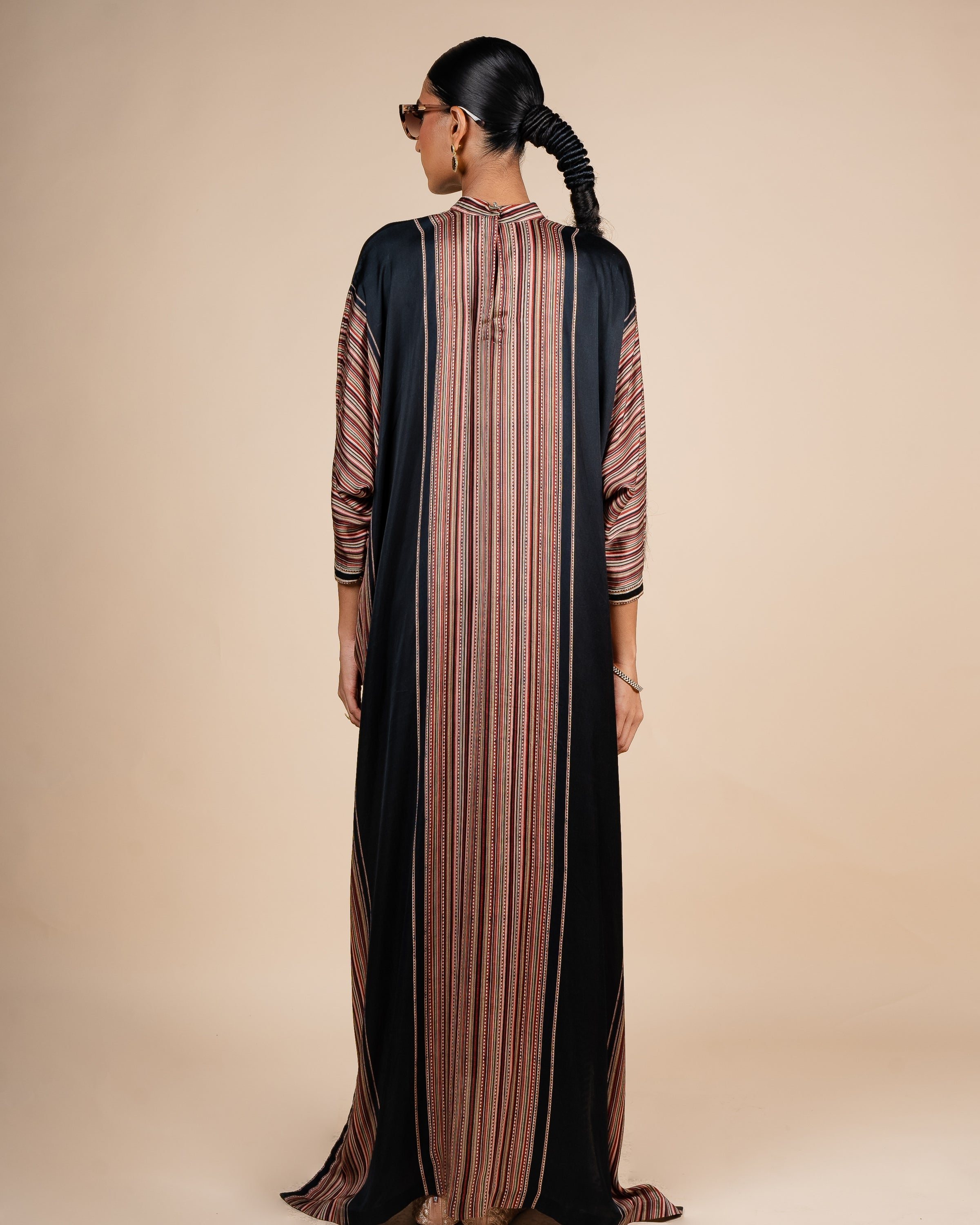 Multicoloured Striped Kaftan