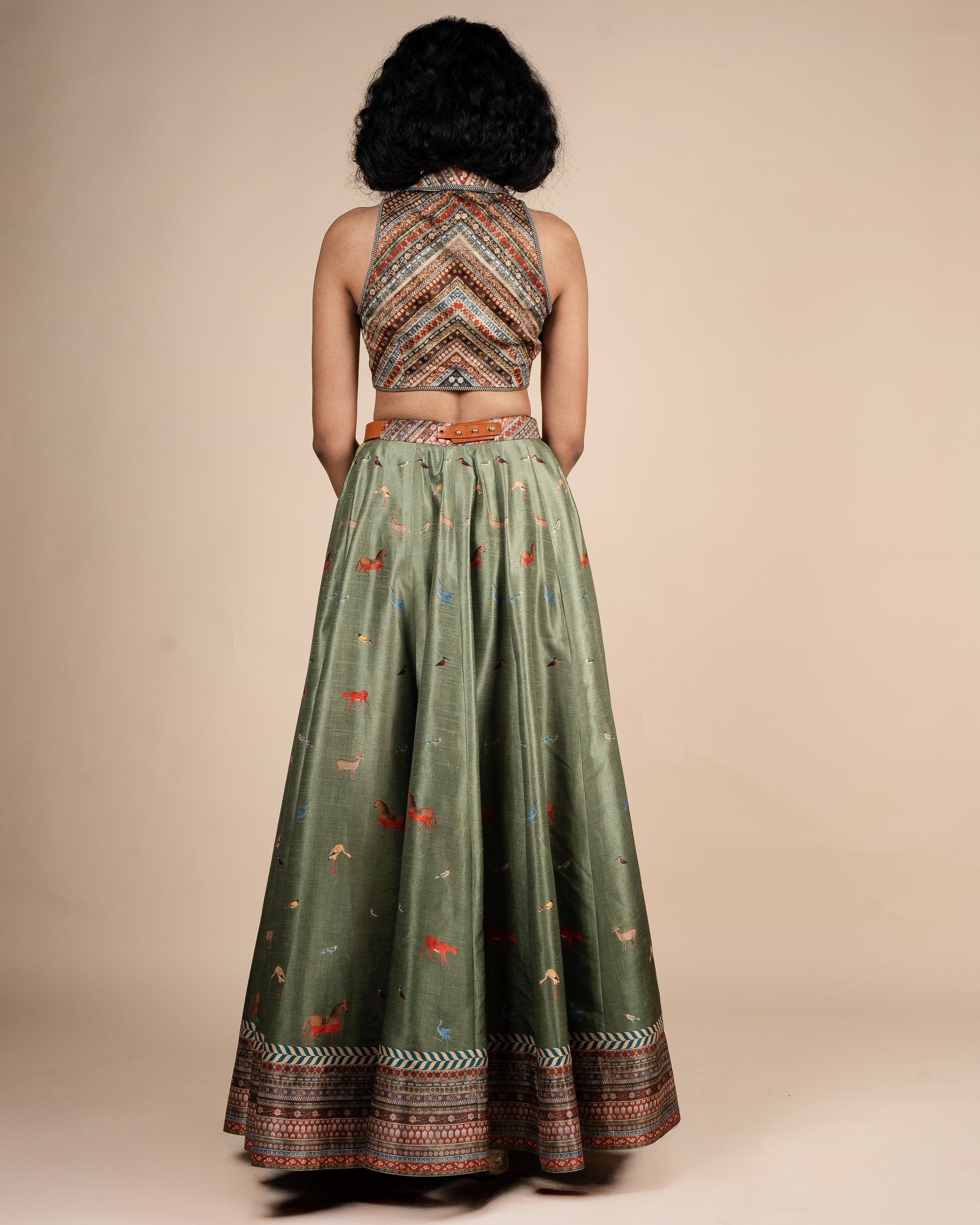 Sage Green Skirt Set