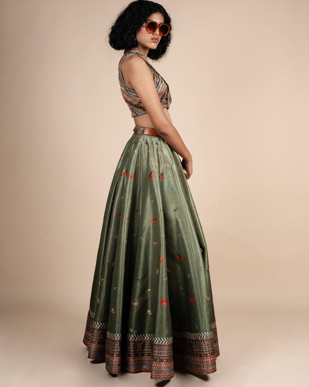 Sage Green Skirt Set