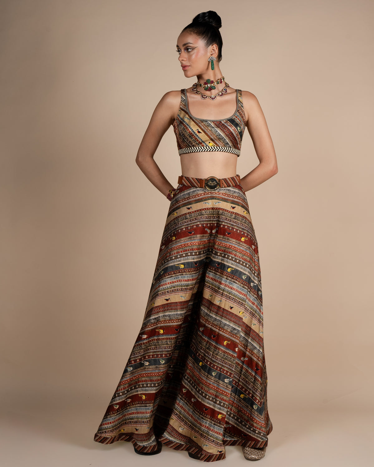 Multi- Hued Sharara Set