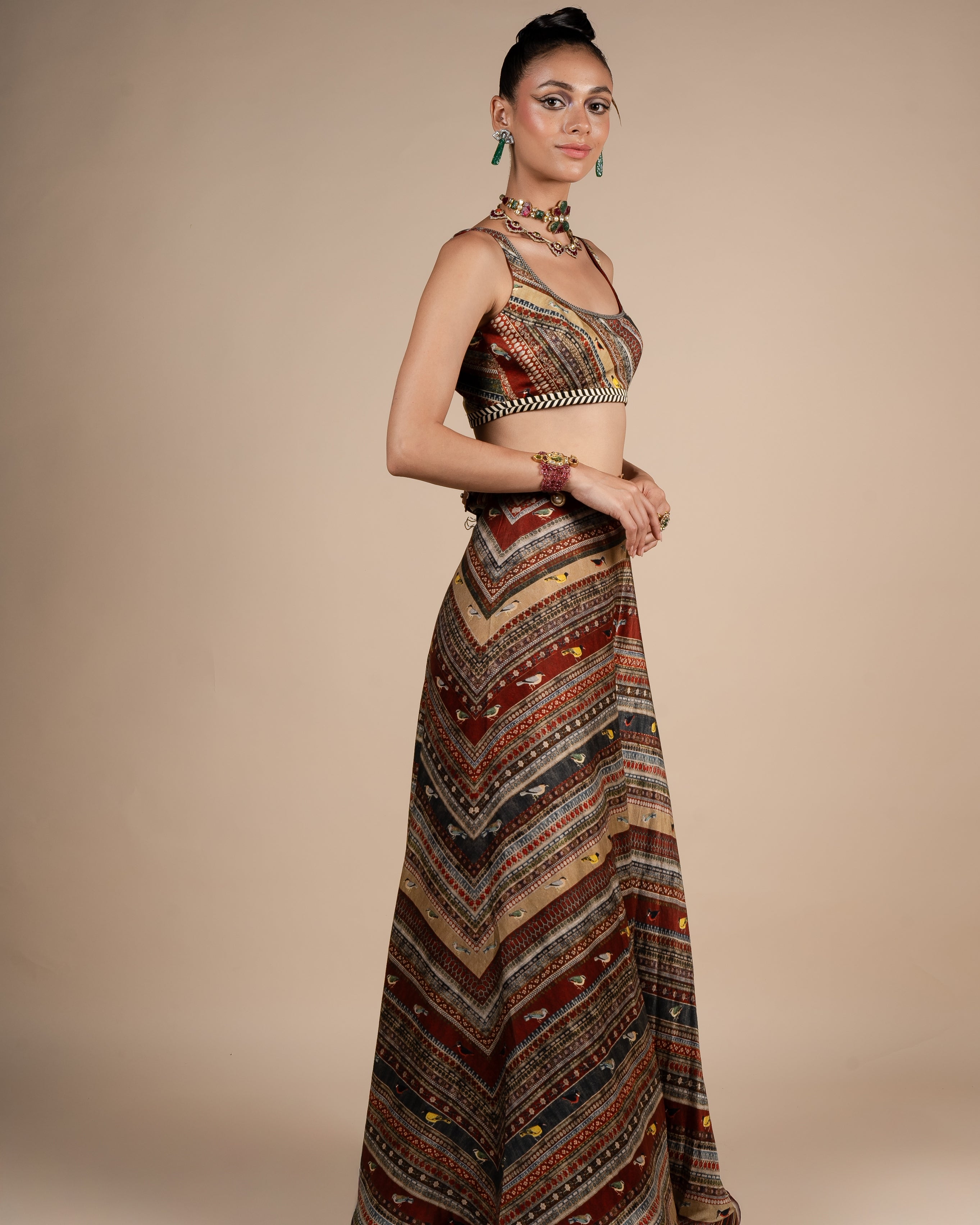 Multi- Hued Sharara Set