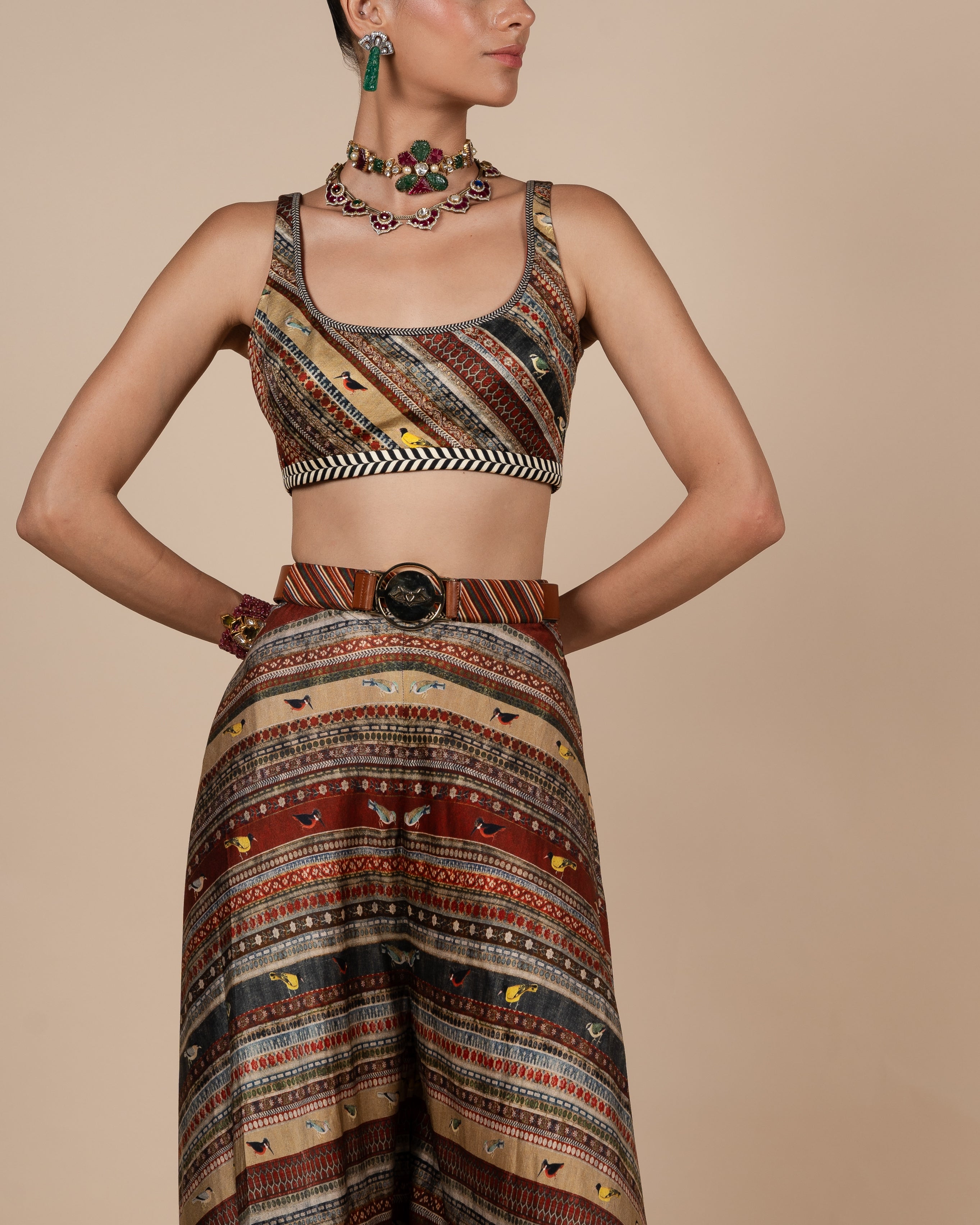 Multi- Hued Sharara Set