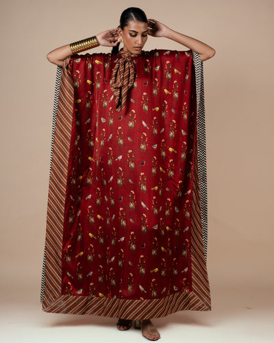 Crimson Red Kaftan
