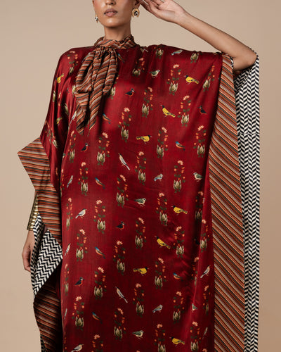 Crimson Red Kaftan