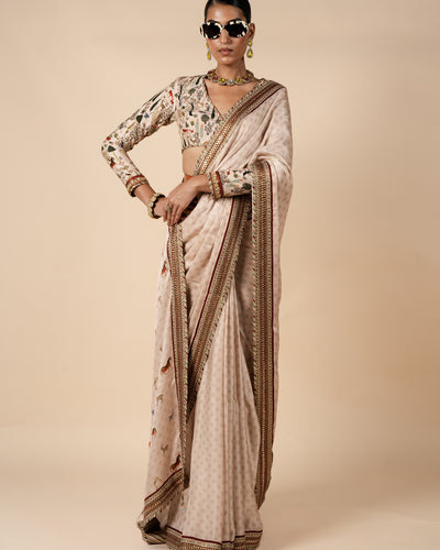 Powder Pink Sari Set