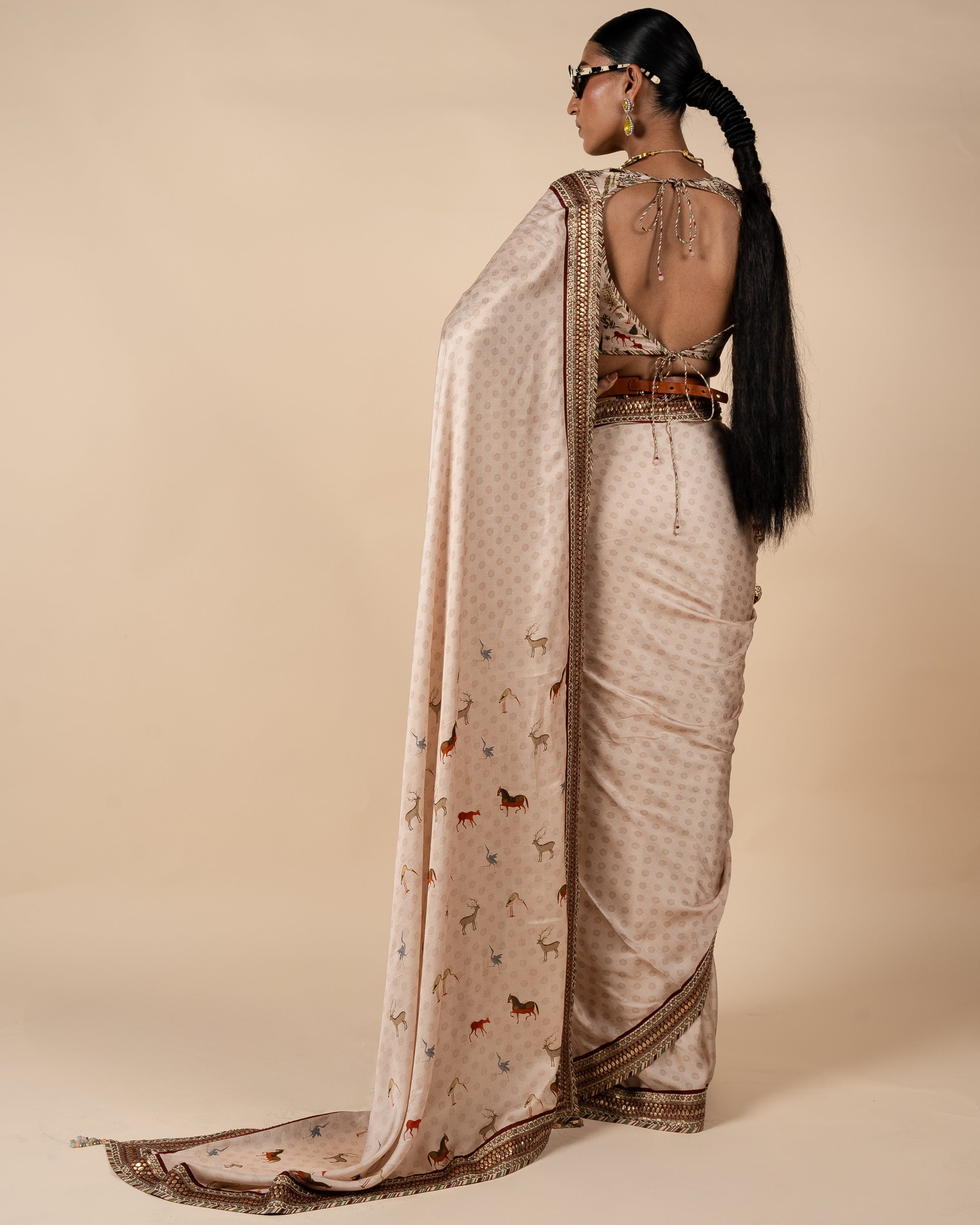 Powder Pink Sari Set