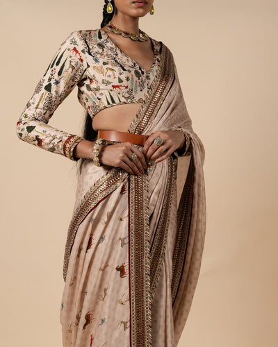 Powder Pink Sari Set