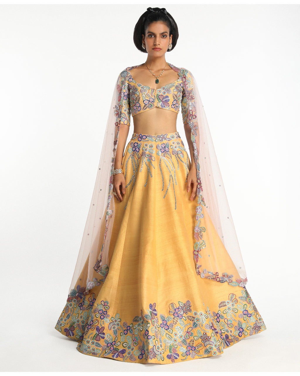 Yellow Gleamora Lehenga Set