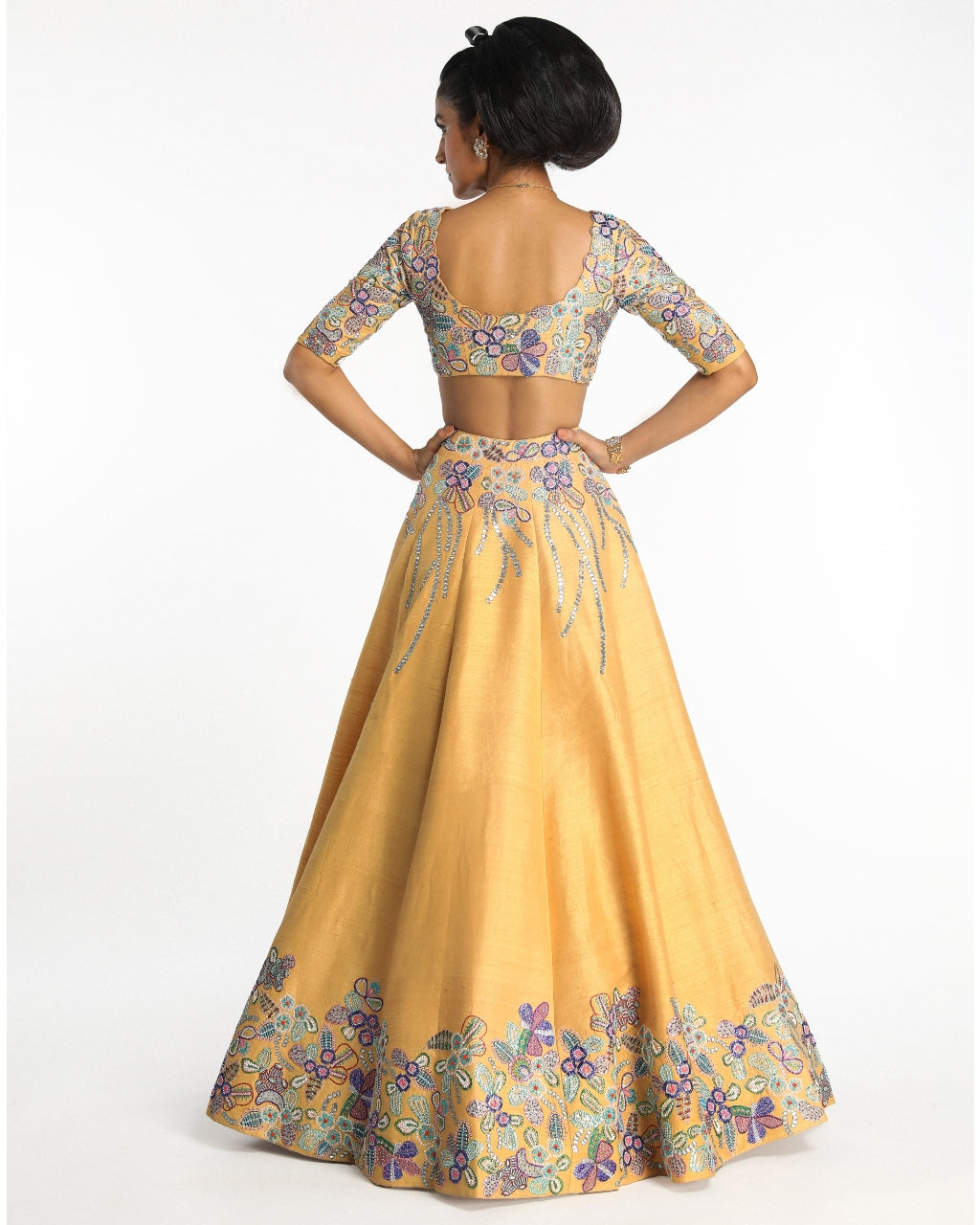 Yellow Gleamora Lehenga Set