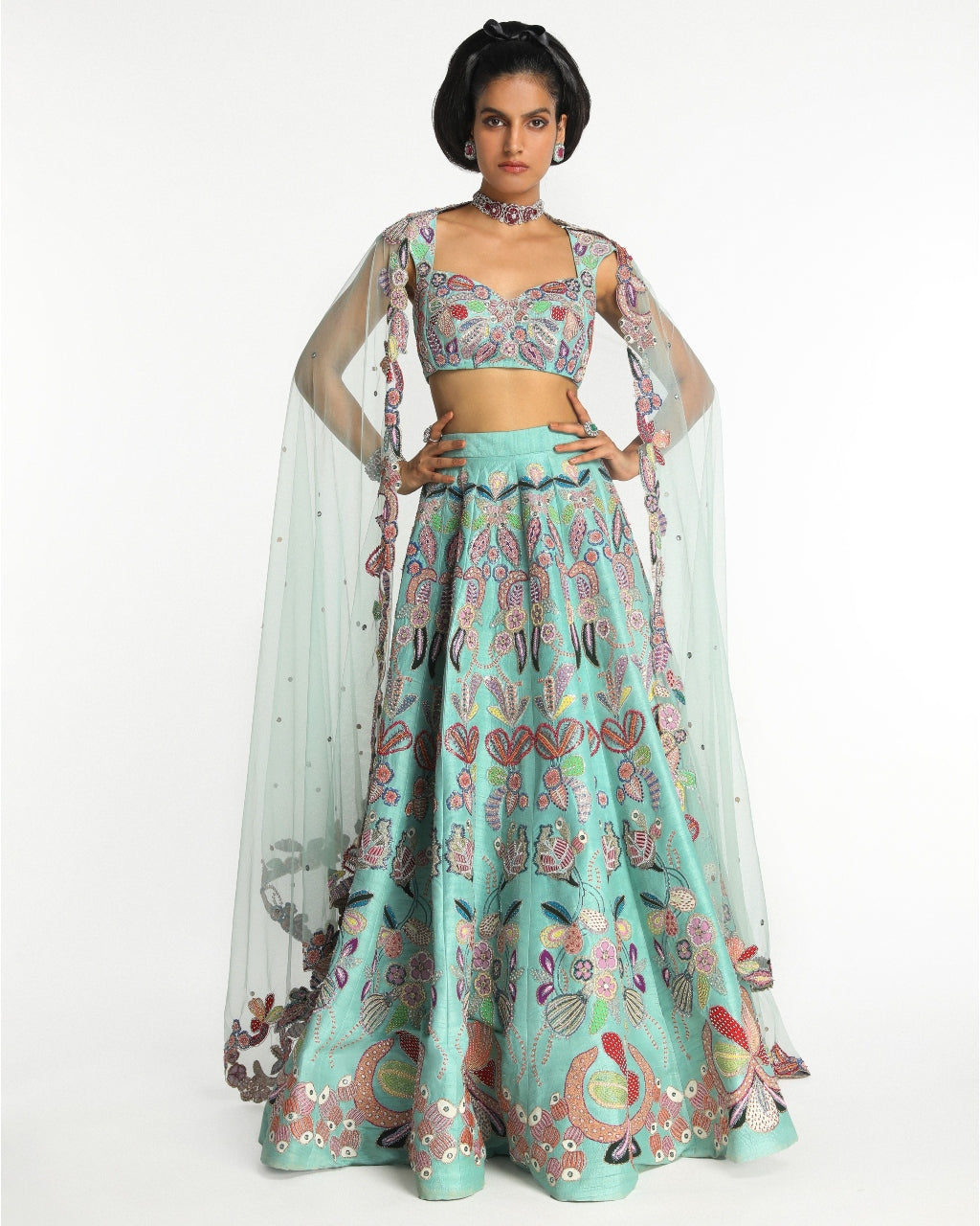 Scuba Blue Seaglimmer Lehenga Set