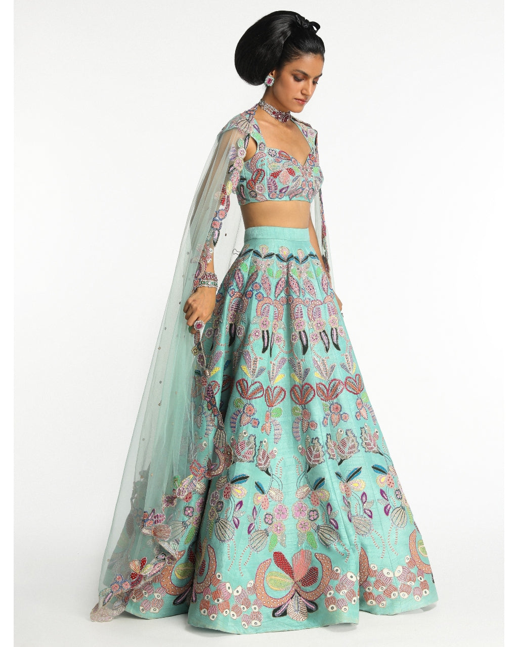 Scuba Blue Seaglimmer Lehenga Set