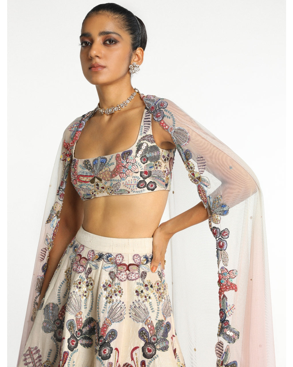 Ivory Lunara Lehenga Set