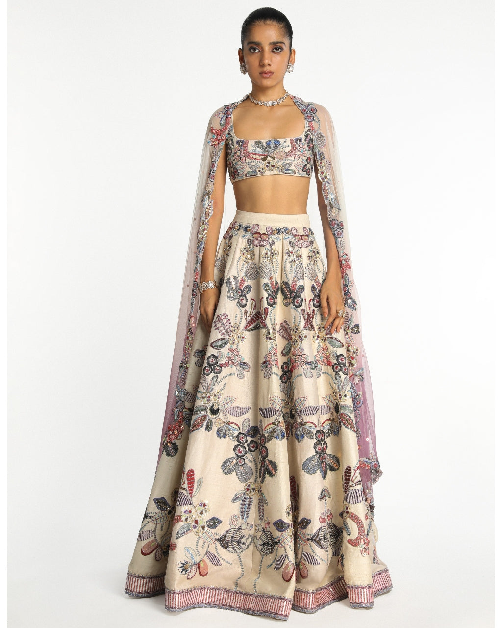 Ivory Lunara Lehenga Set