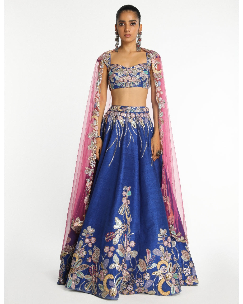 Electric Blue Cobaltine Lehenga Set