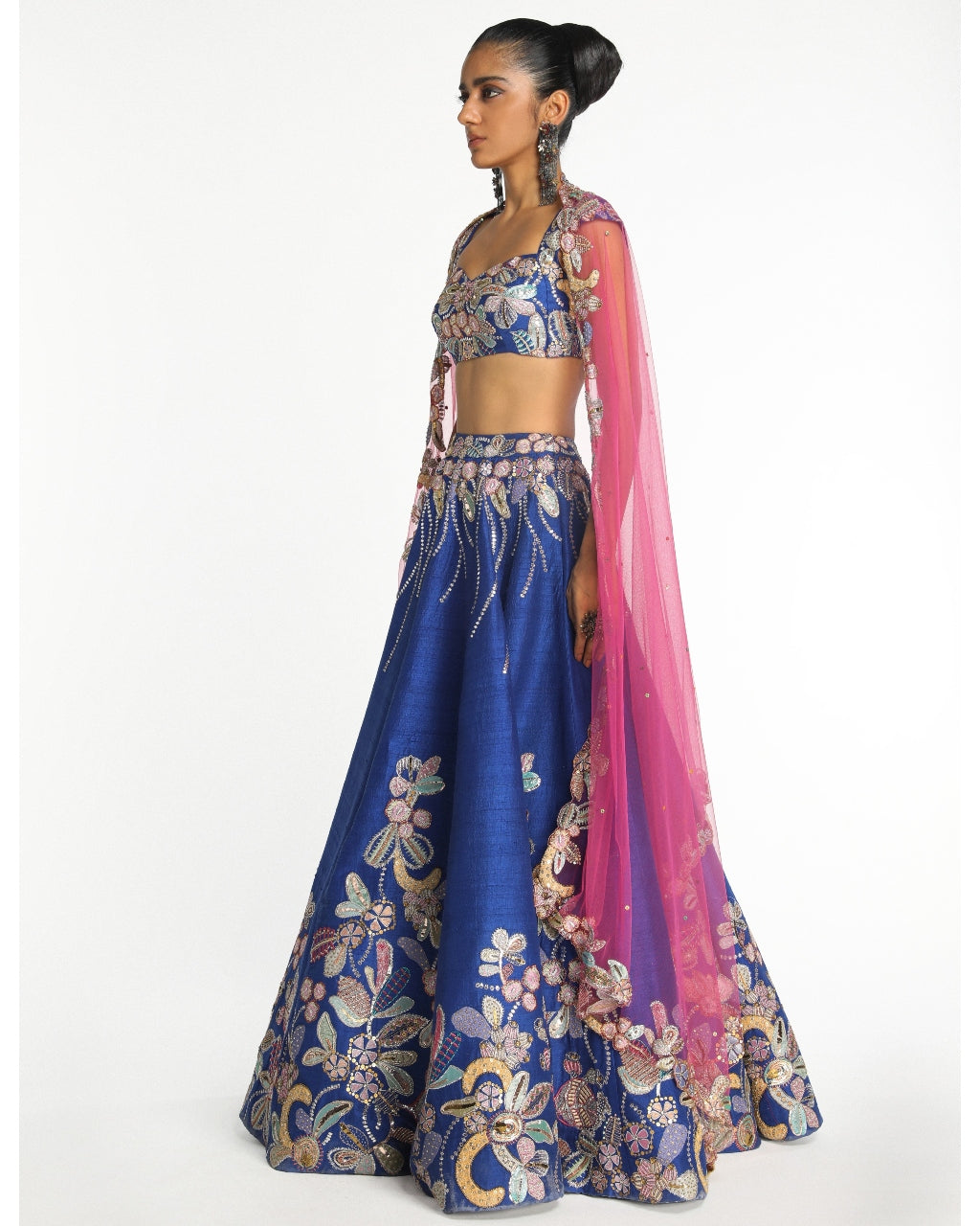 Electric Blue Cobaltine Lehenga Set