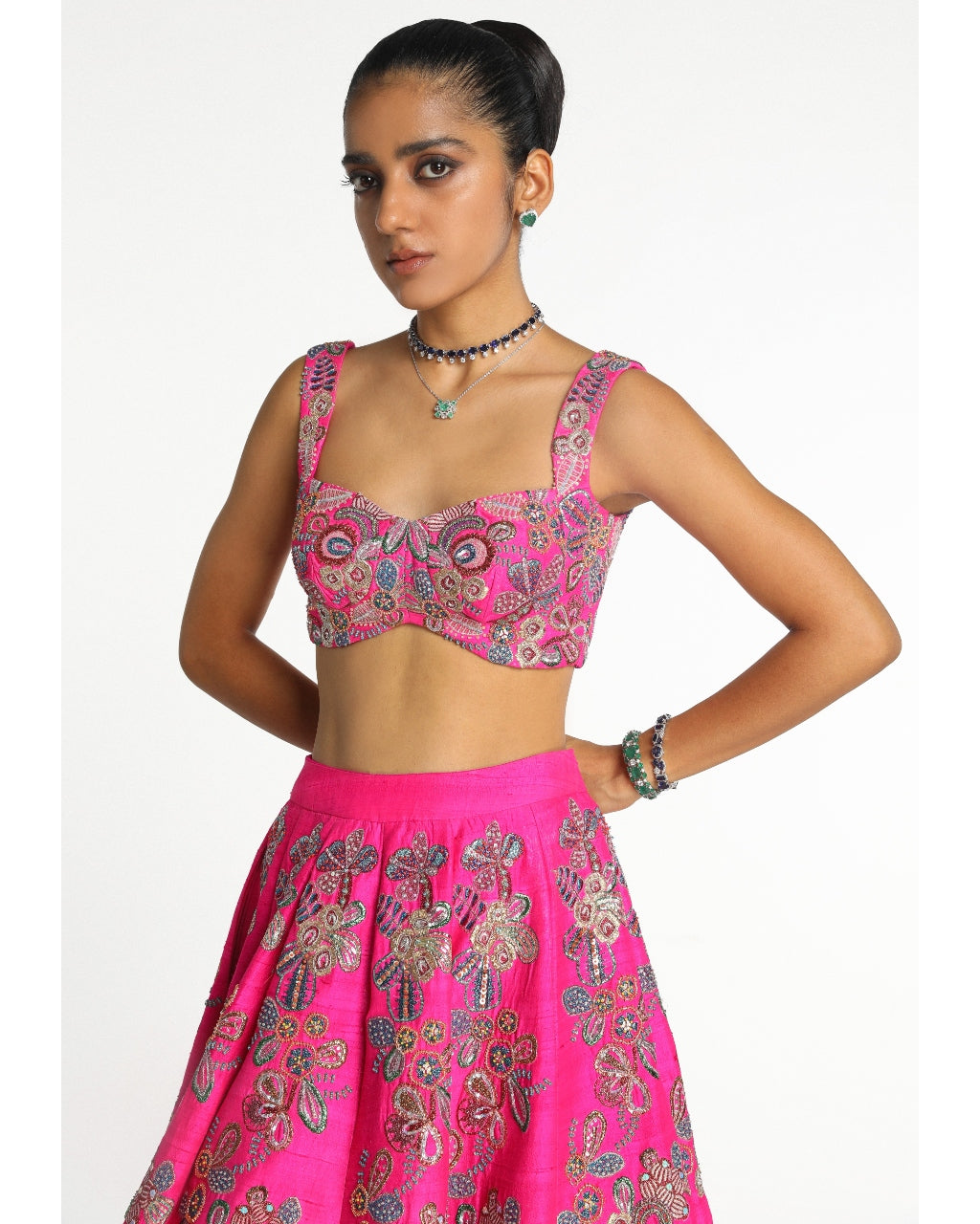 Hot Pink Blushique Lehenga Set