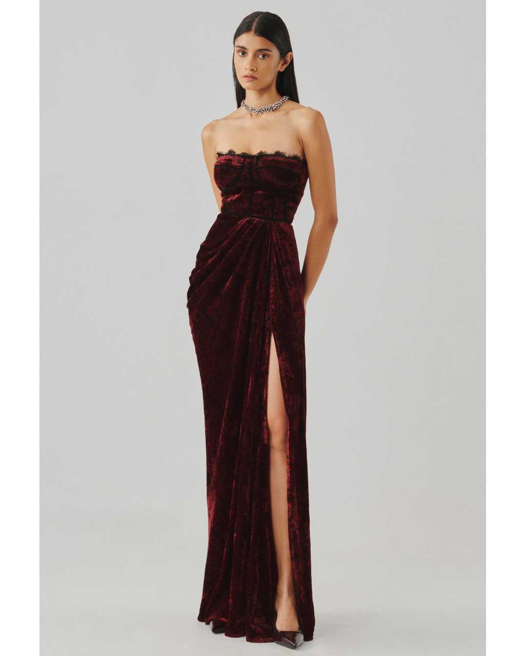 Charlotte Velvet Ajrakh Gown
