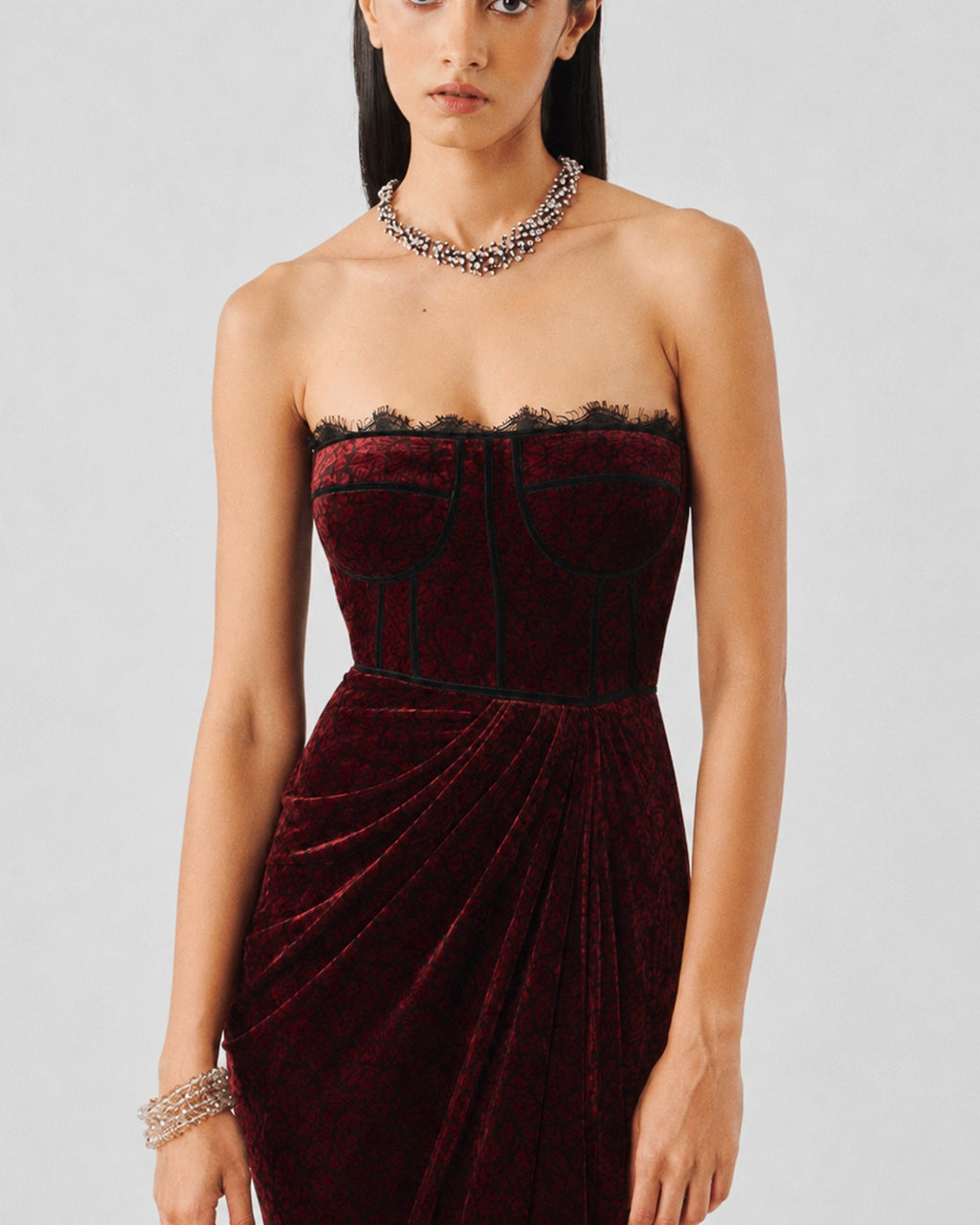 Charlotte Velvet Ajrakh Gown