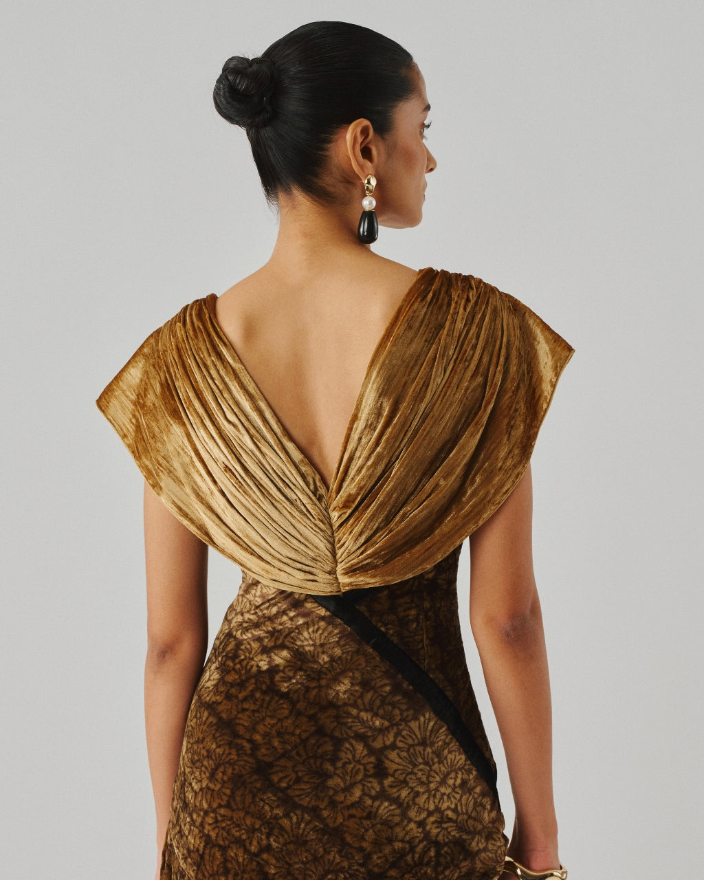 Zarina Velvet Ajrakh Gown