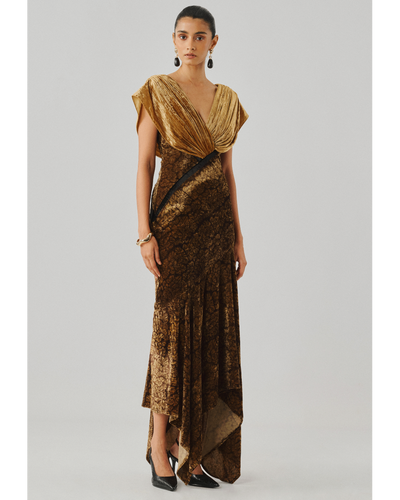 Zarina Velvet Ajrakh Gown
