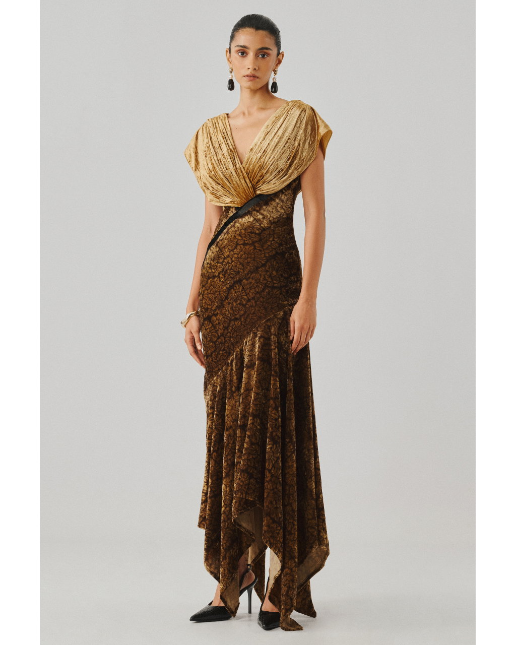 Zarina Velvet Ajrakh Gown