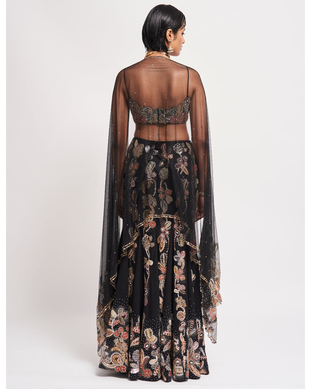 Gilded Noir Lehenga Set