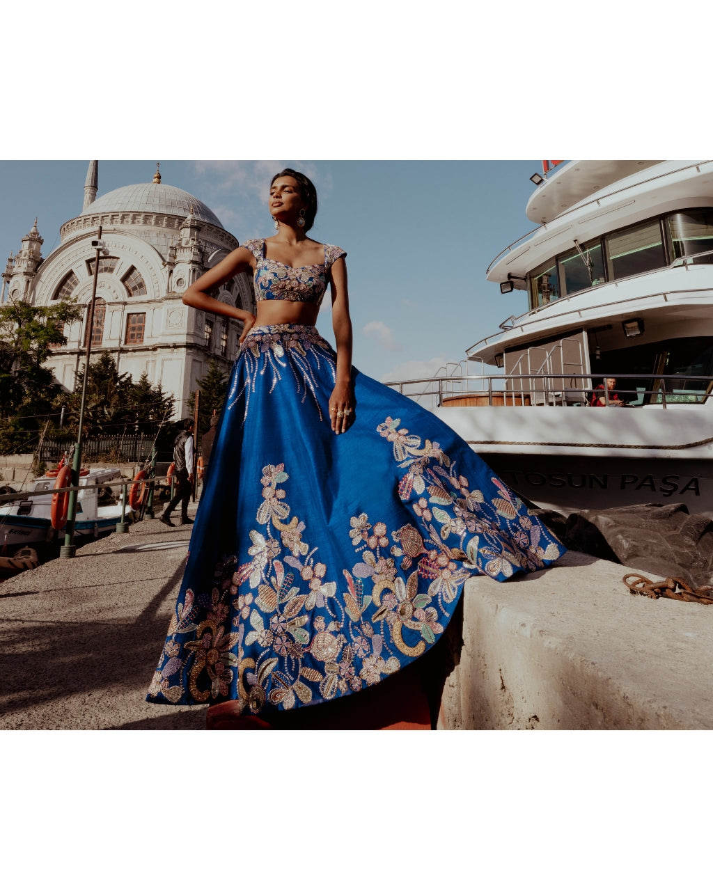 Electric Blue Cobaltine Lehenga Set