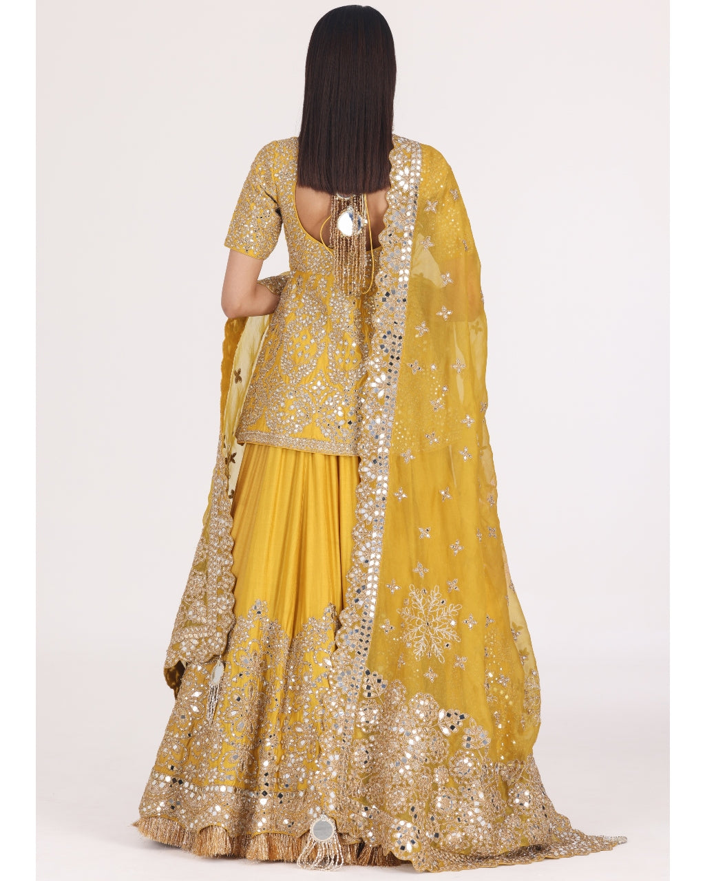 Goldenrod Haldi Embellished Lehenga Set