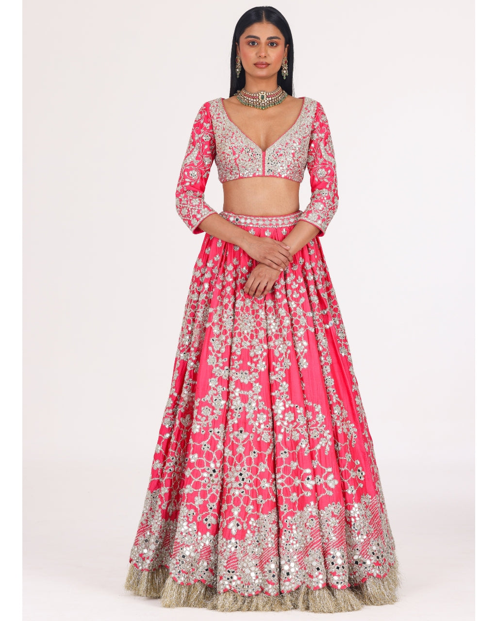 Begum Fuchsia Lehenga Set