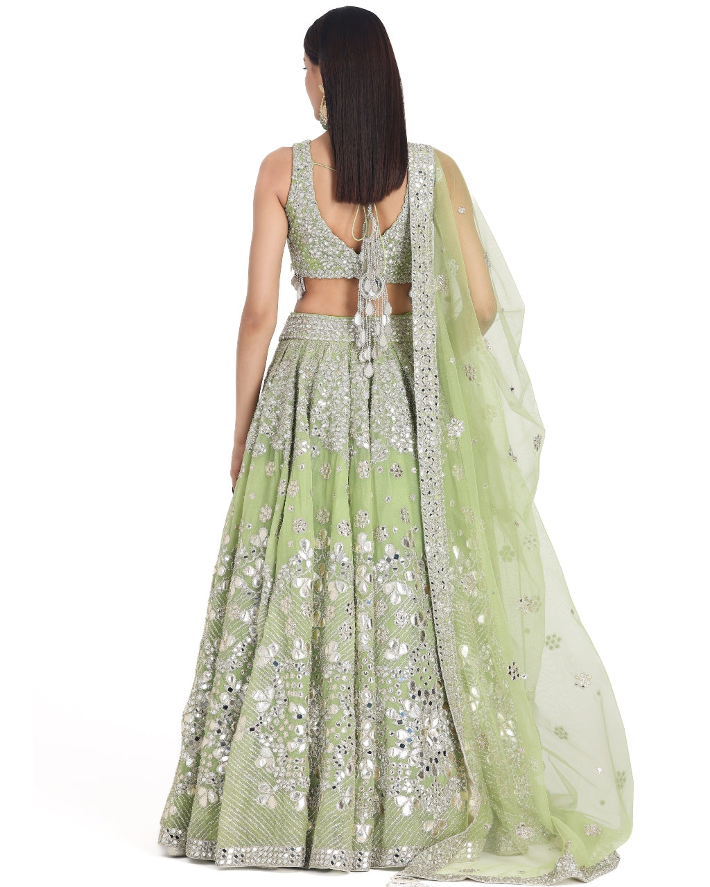 Neon Green Lehenga Set