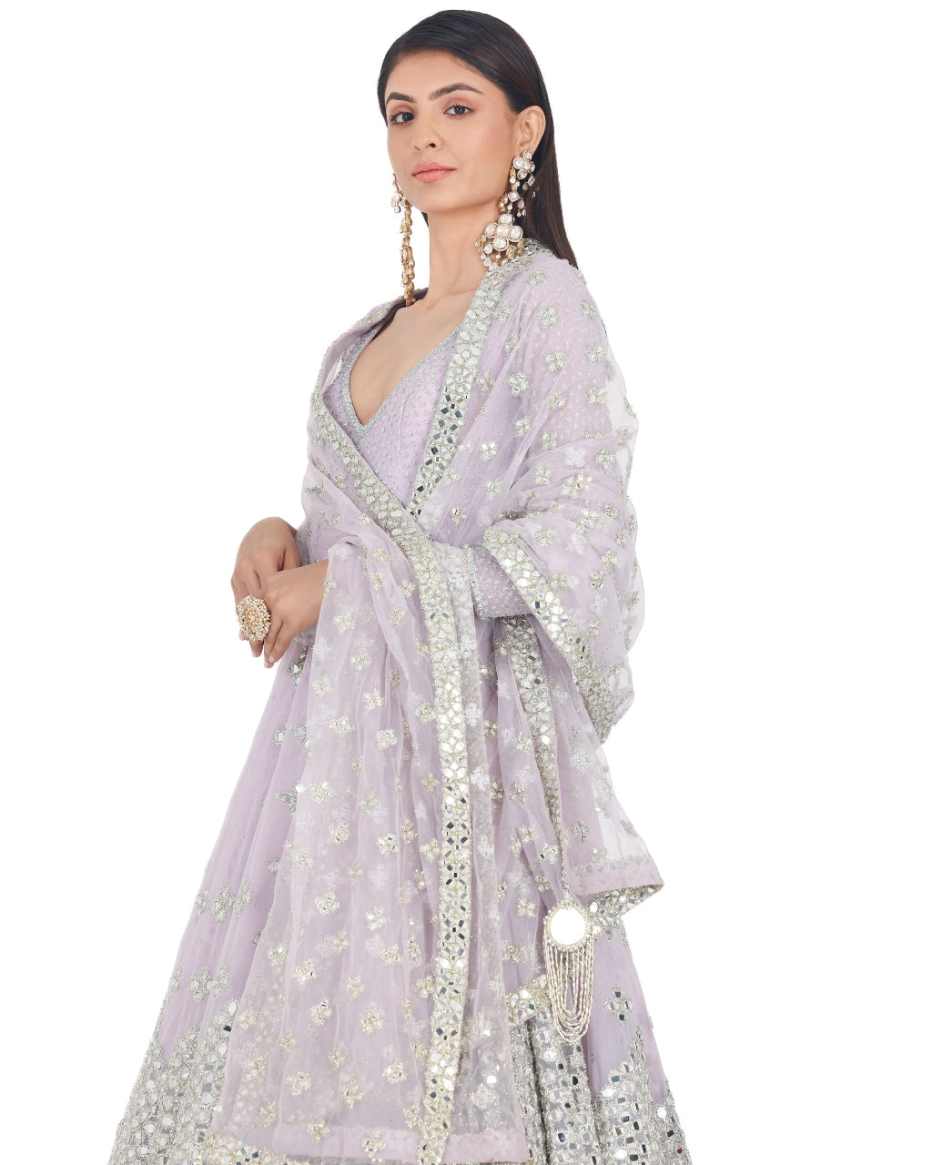 Lilac Anarkali Set