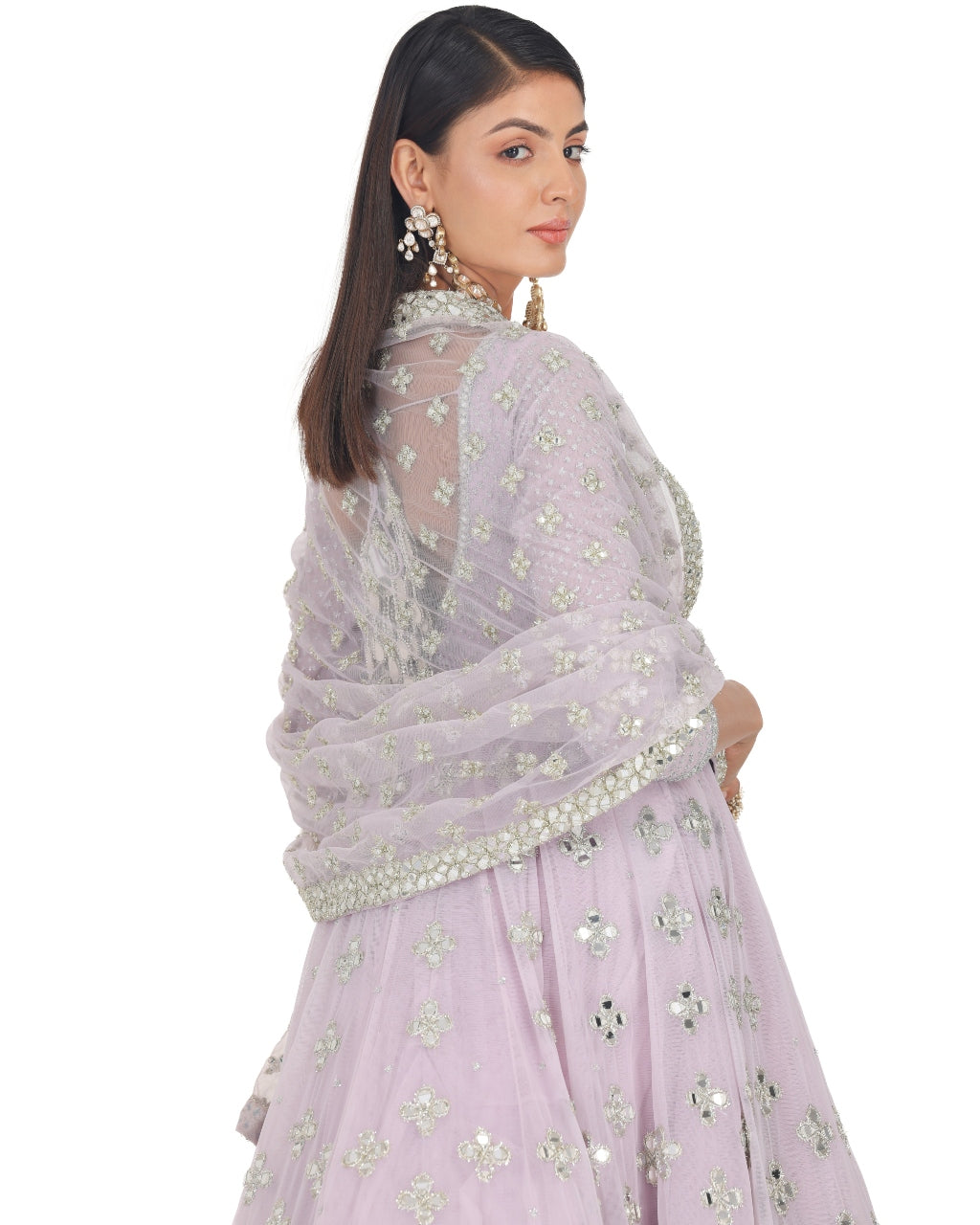 Lilac Anarkali Set