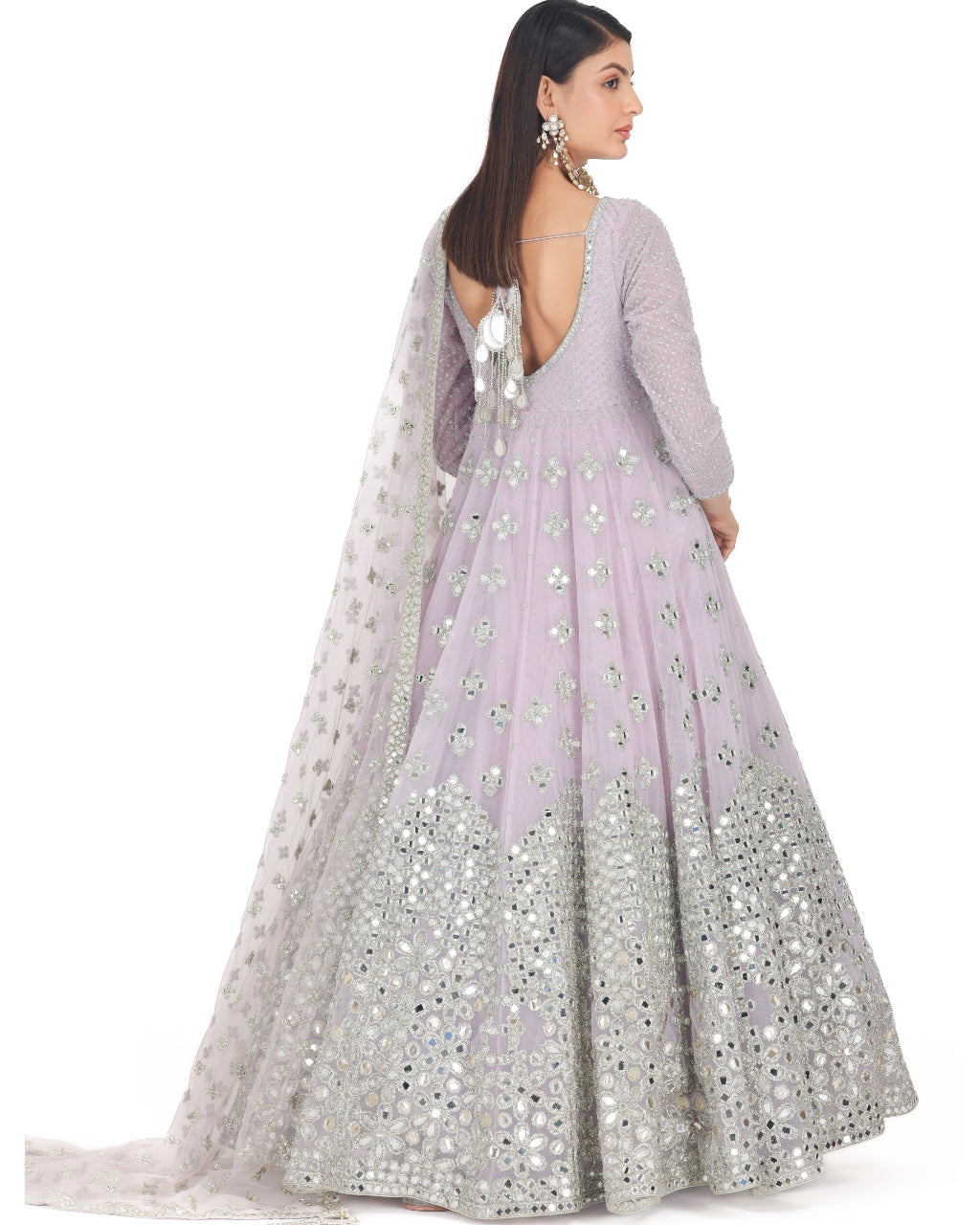 Lilac Anarkali Set