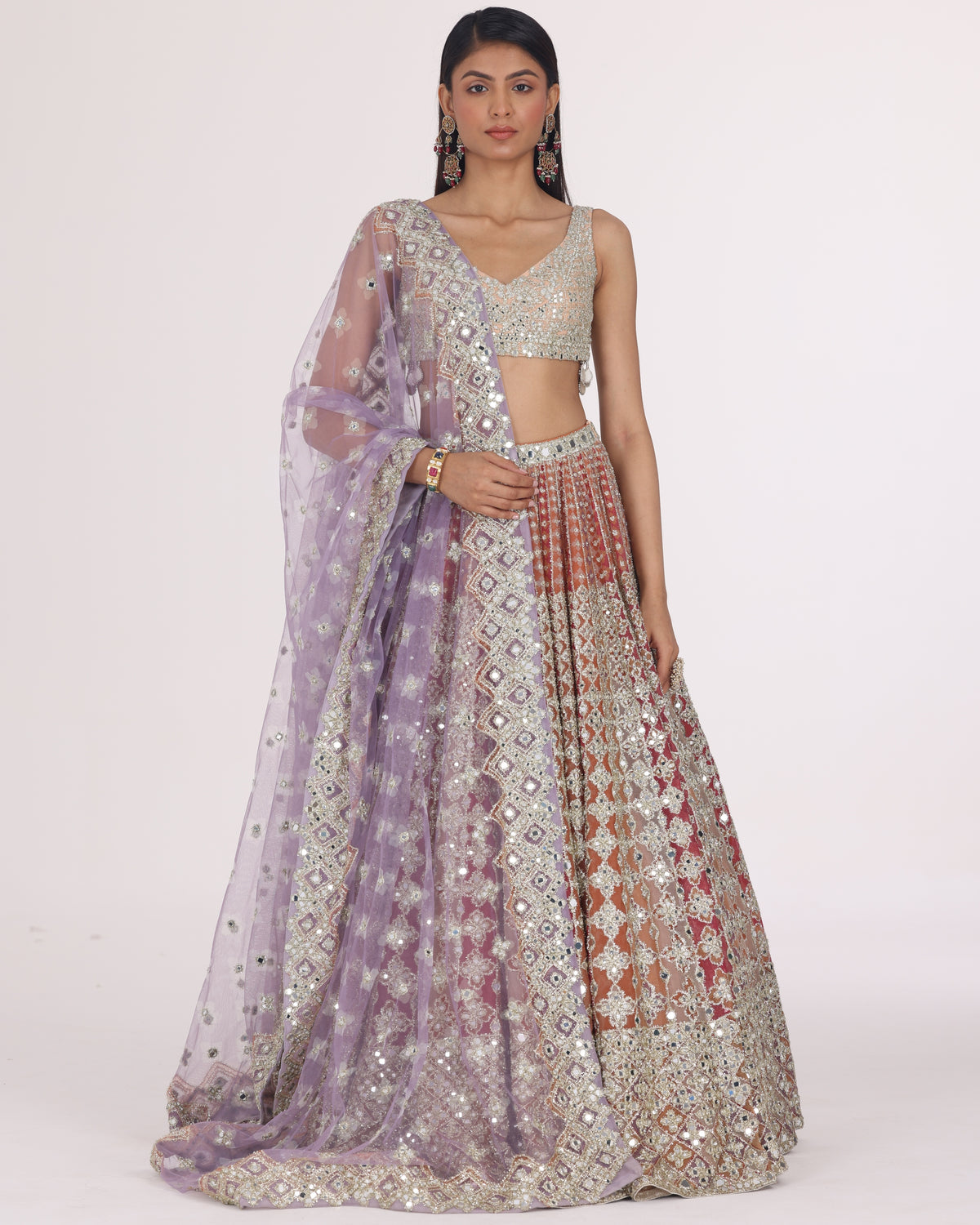 Warm Hues Multicolour Lehenga Set