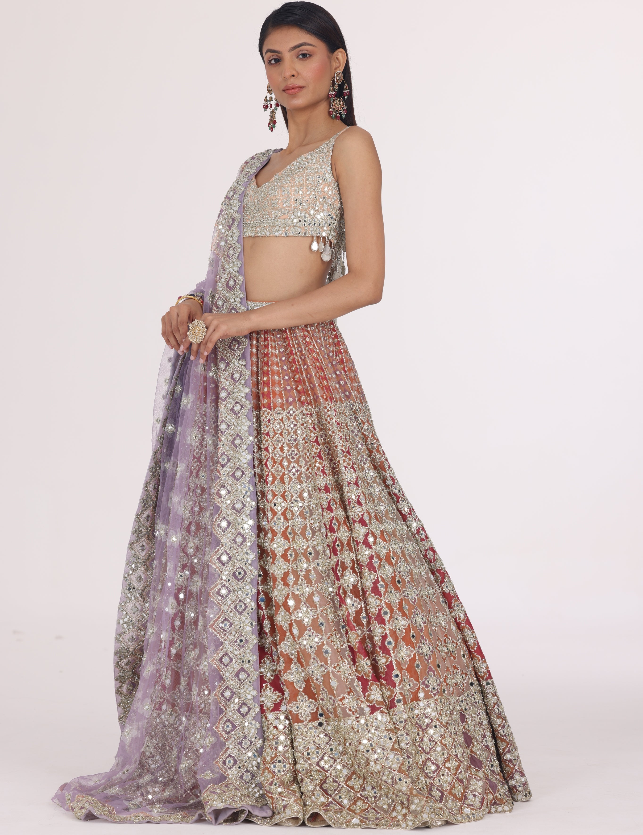 Warm Hues Multicolour Lehenga Set