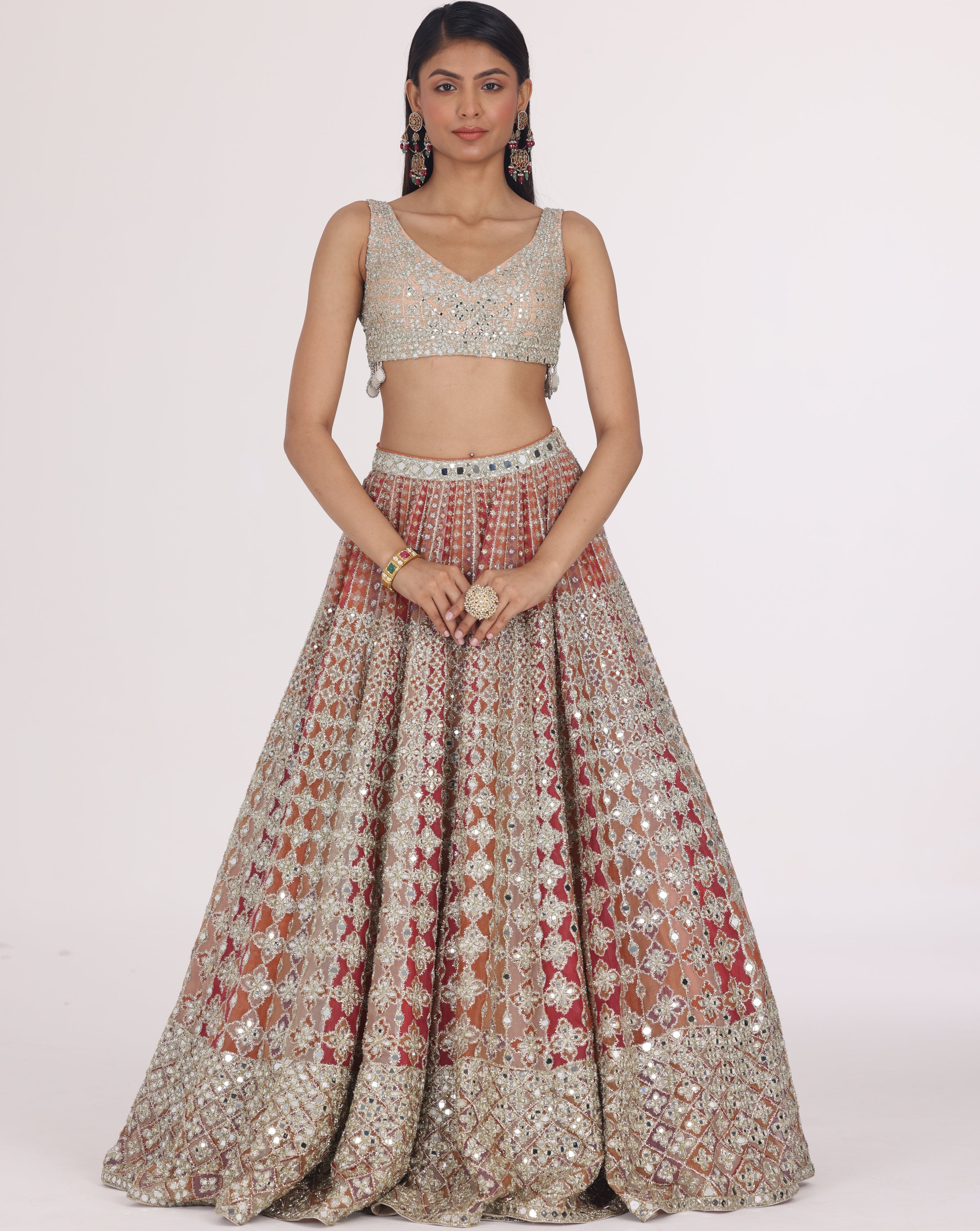 Warm Hues Multicolour Lehenga Set