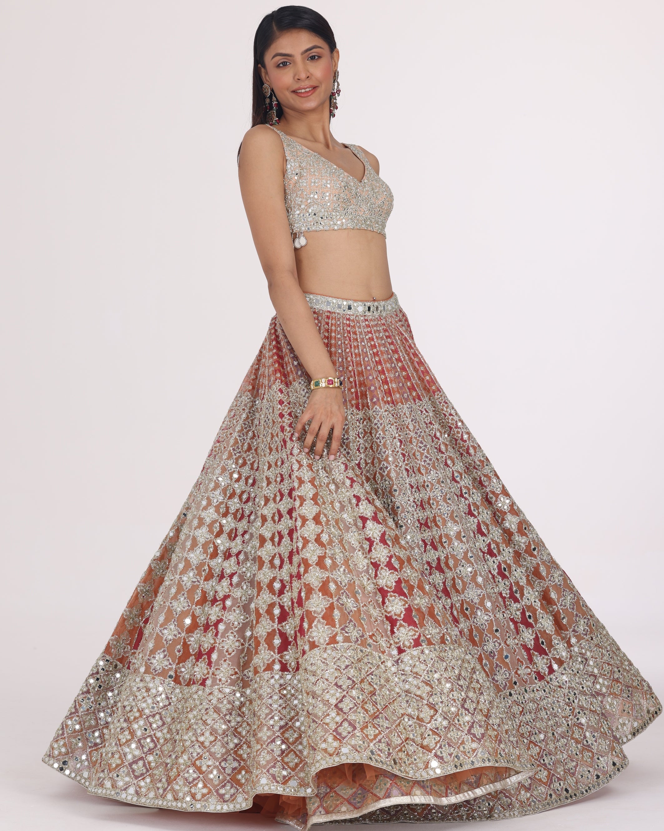 Warm Hues Multicolour Lehenga Set