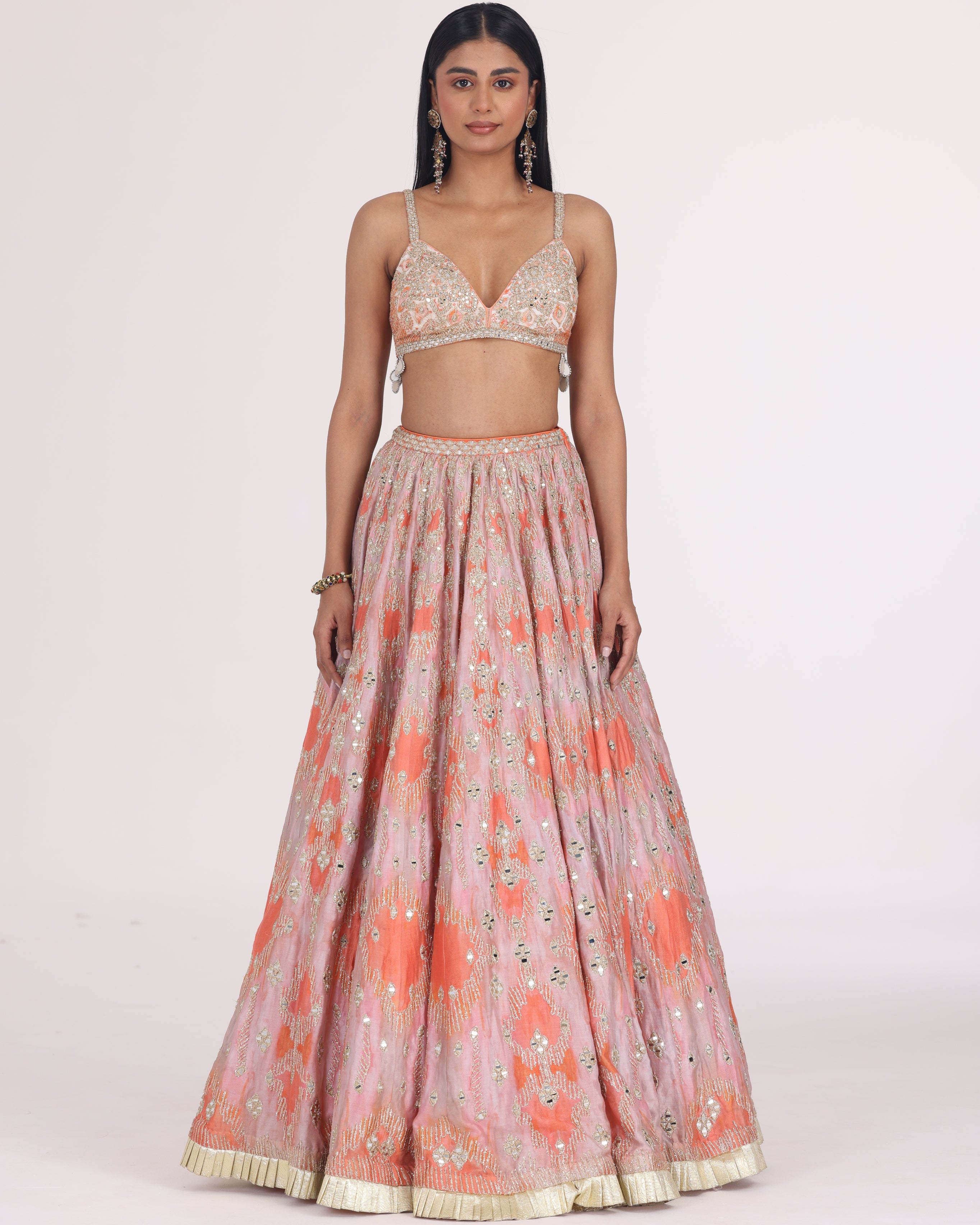 Muted Hues Printed Lehenga Set