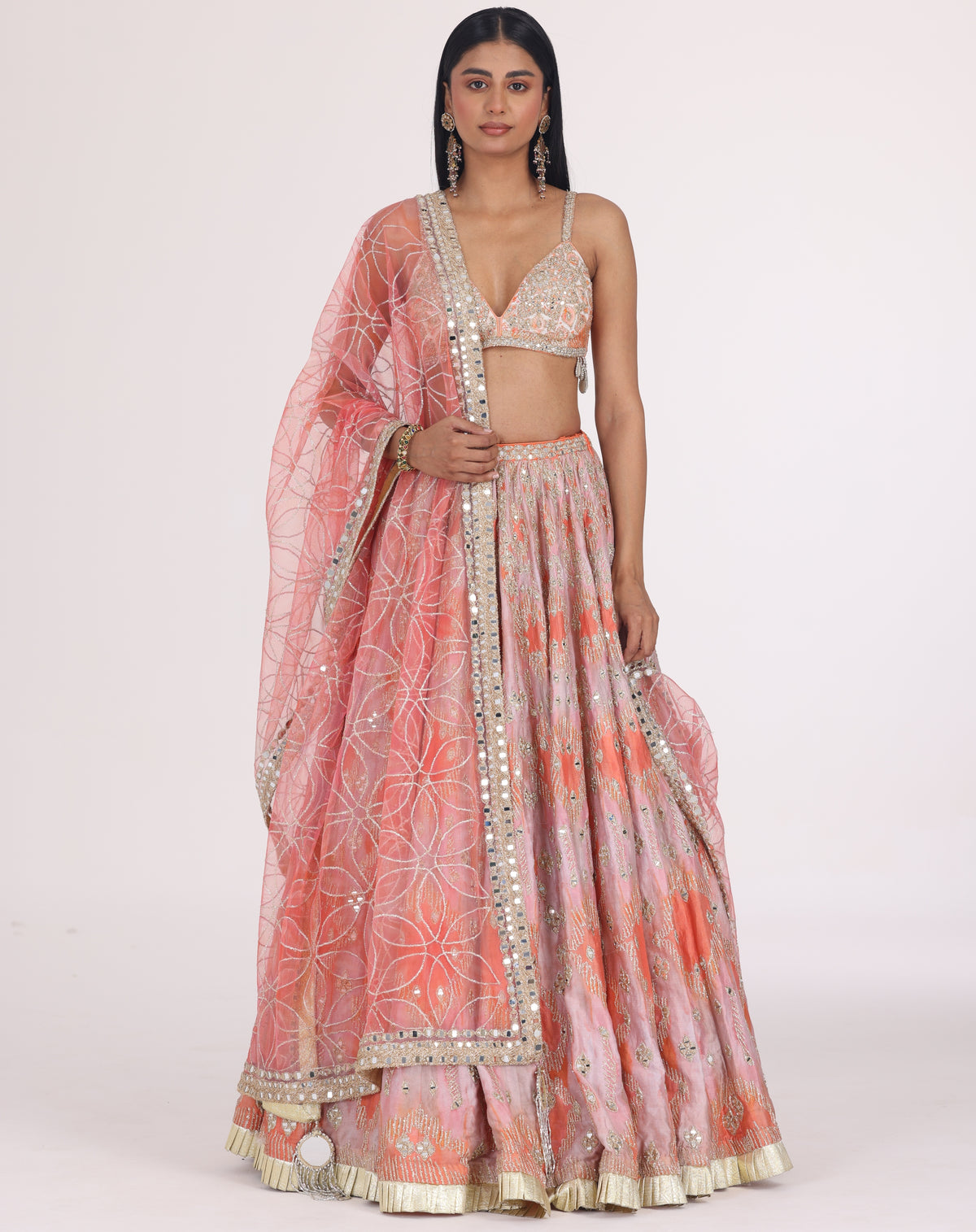 Muted Hues Printed Lehenga Set