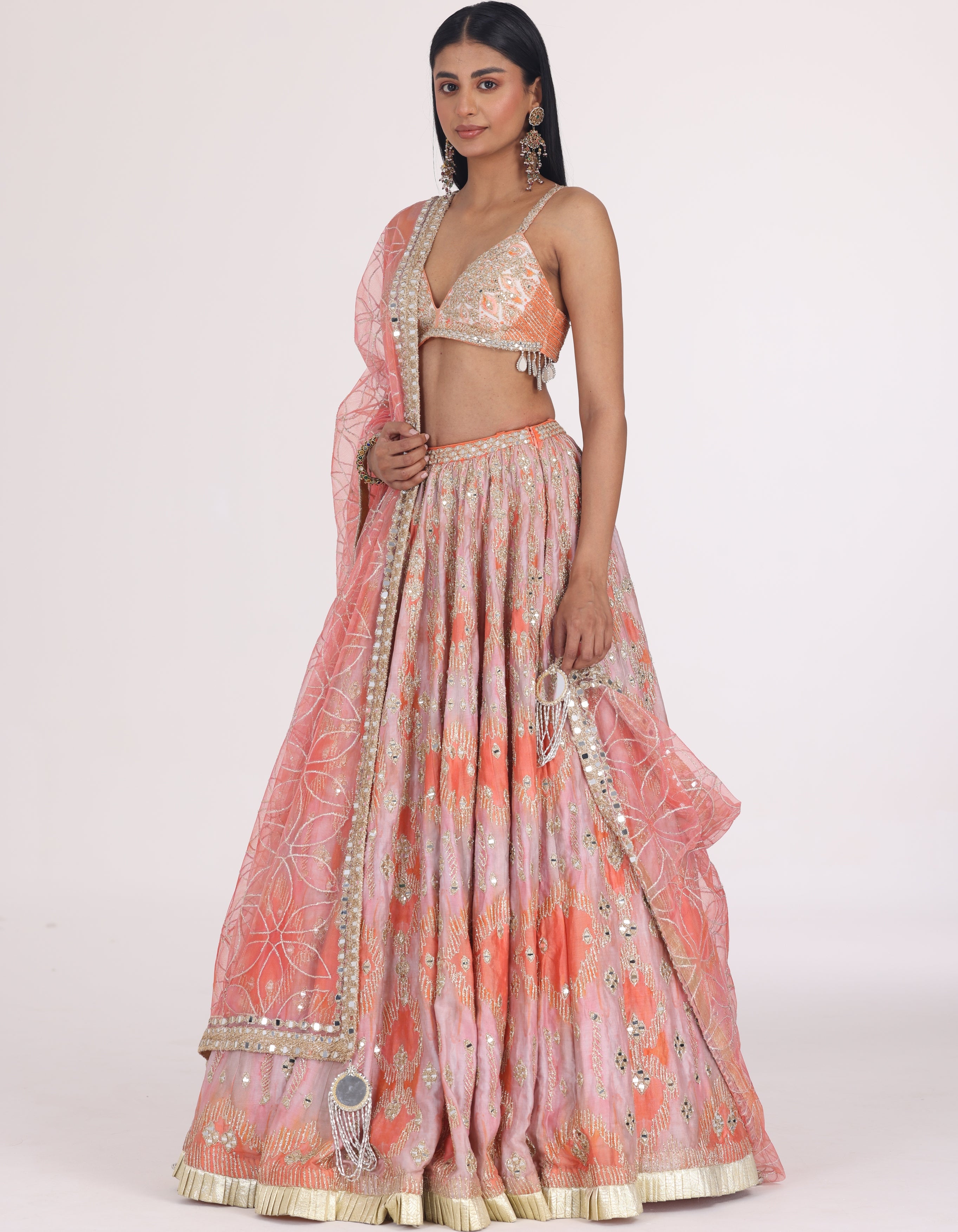 Muted Hues Printed Lehenga Set