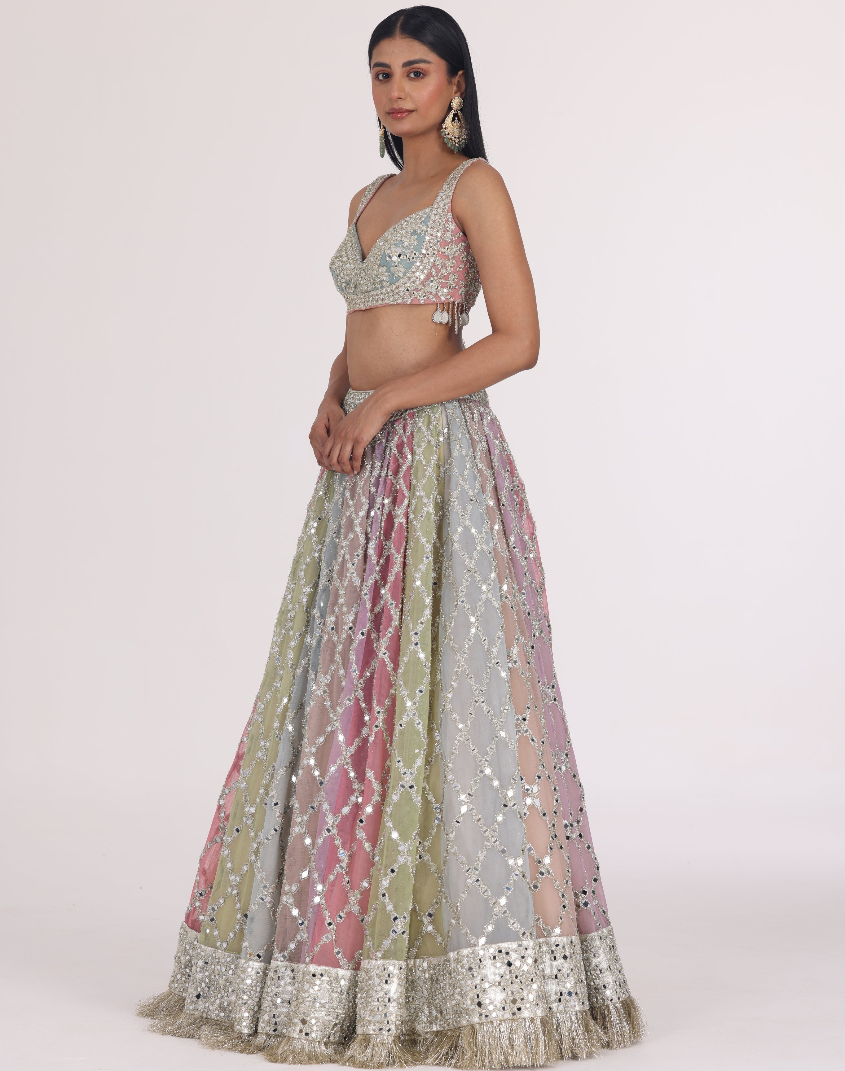 Multicolour Lehenga Set