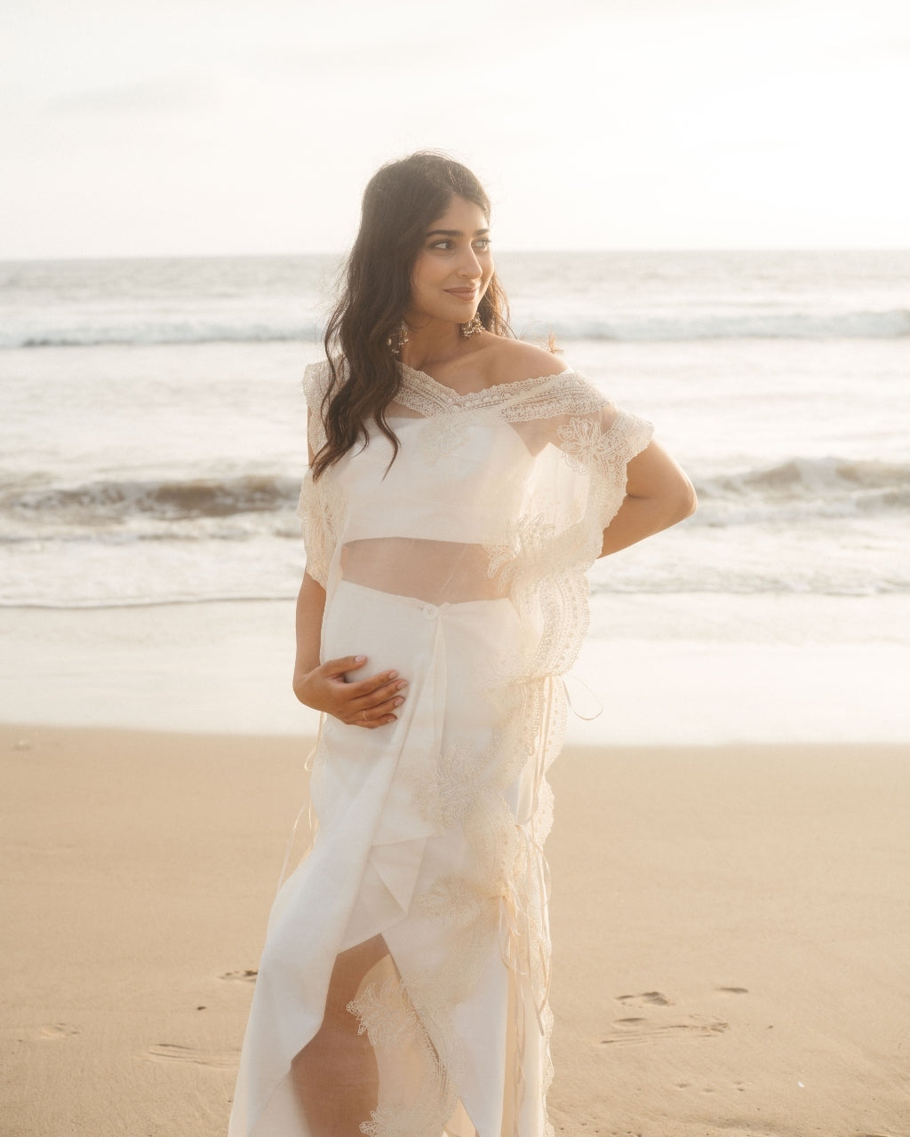Myrtle Lace Cape With Bustier And Daria Skirt