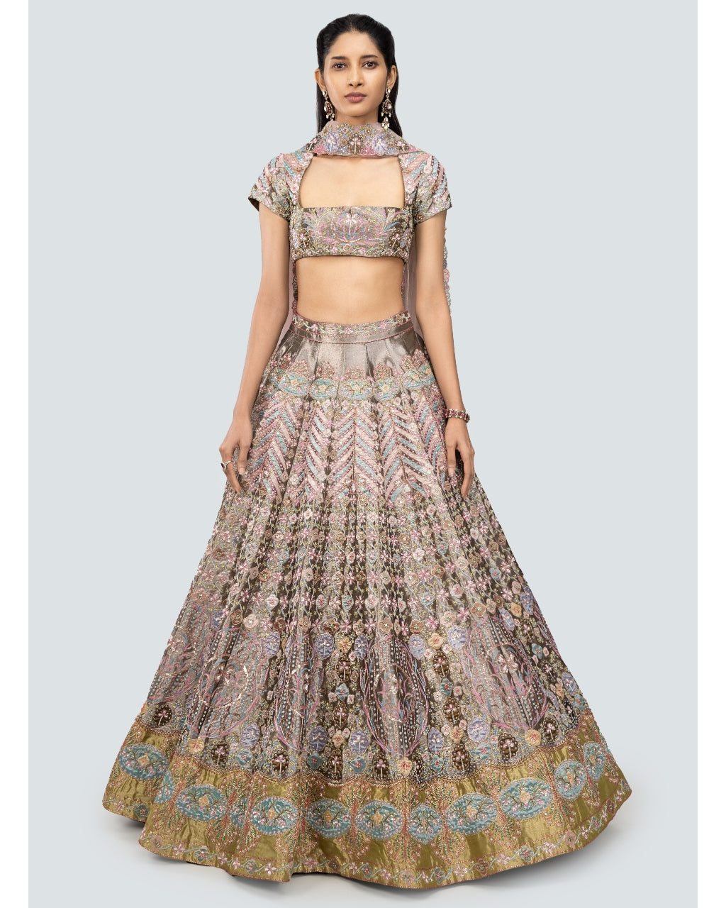 Layla Ebony Lehenga Set