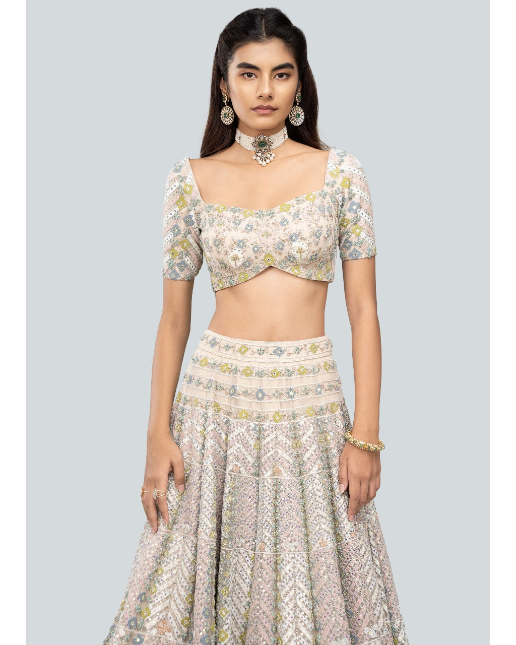 Ivory Ziba Lehenga Set