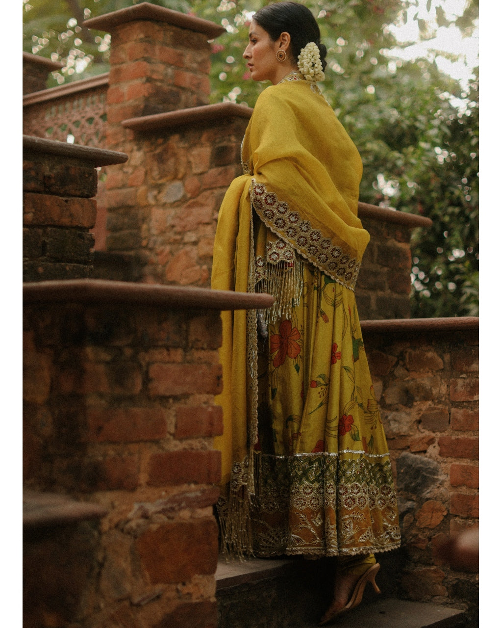 Mustard Aj Kalam Anarkali Set