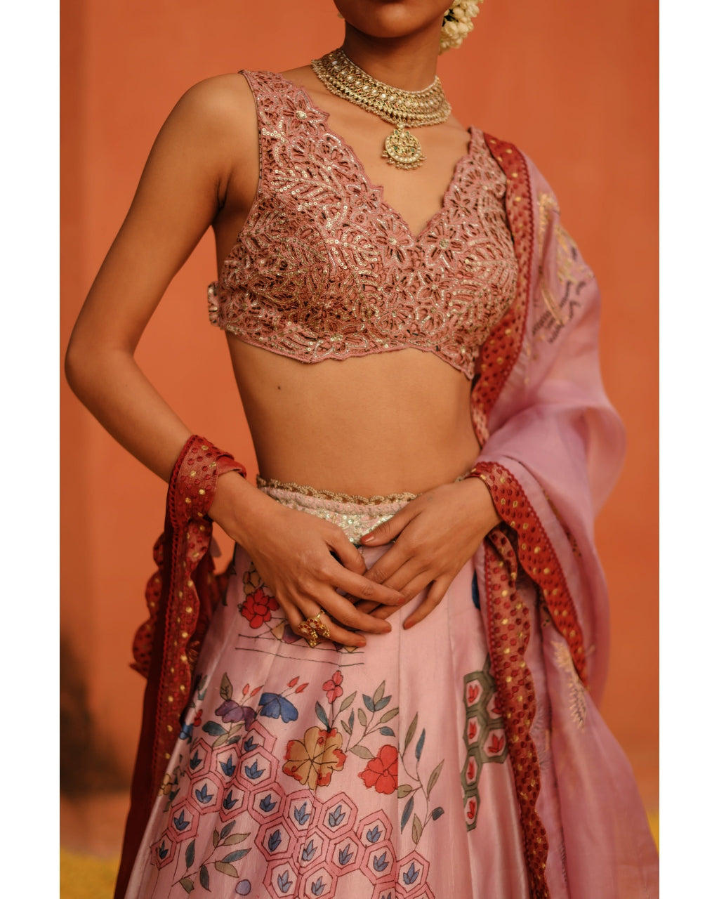 Lavender Aj Kalam Lehenga Set