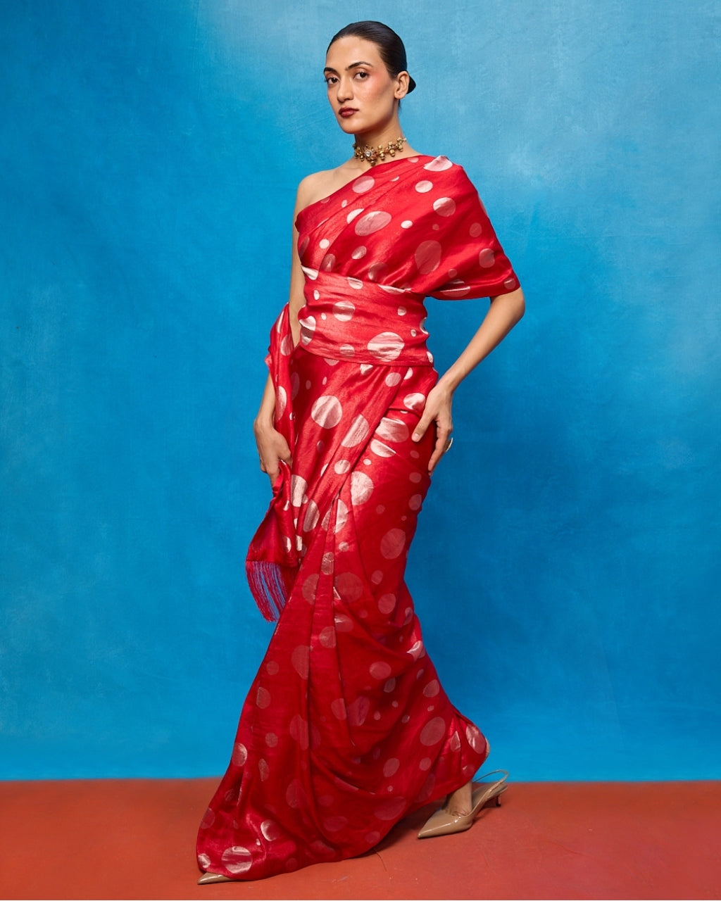 Handwoven Red Silk Banarasi Sari