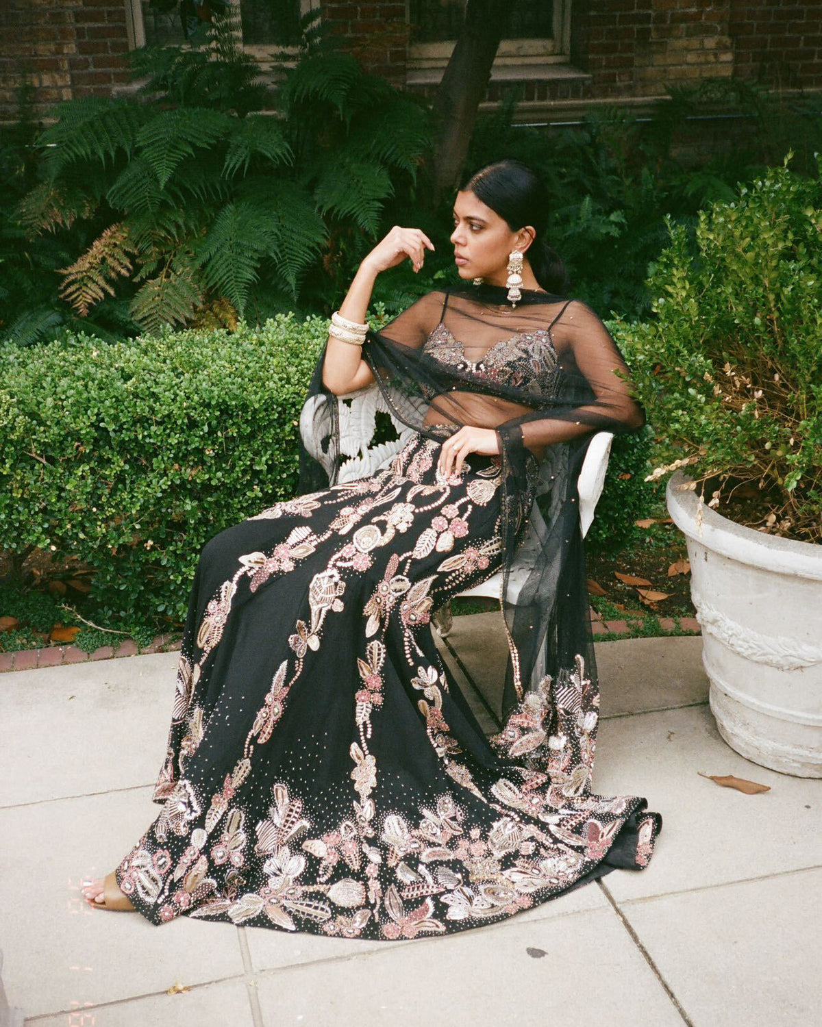 Gilded Noir Lehenga Set