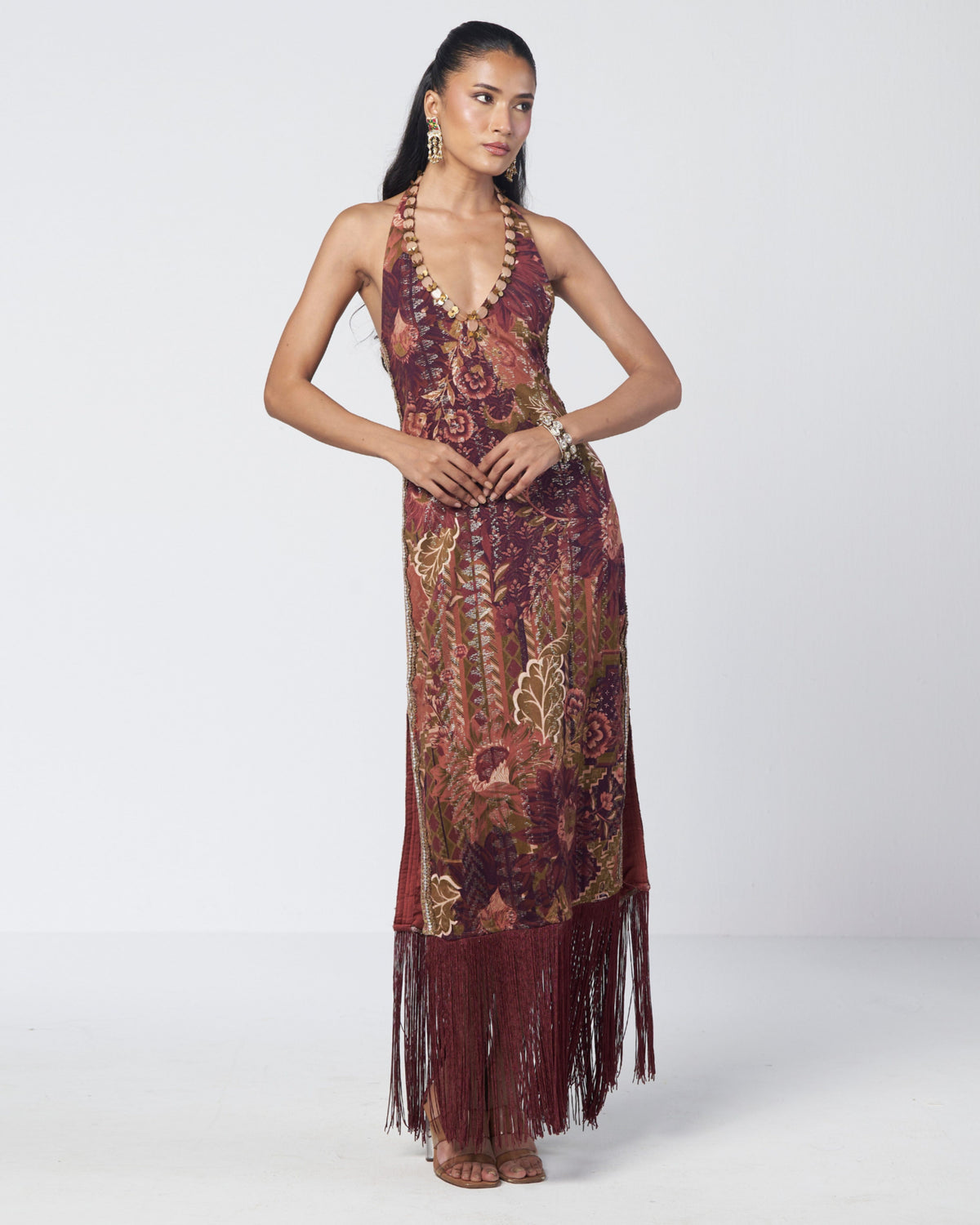 Mocha Shararat Tunic Dress