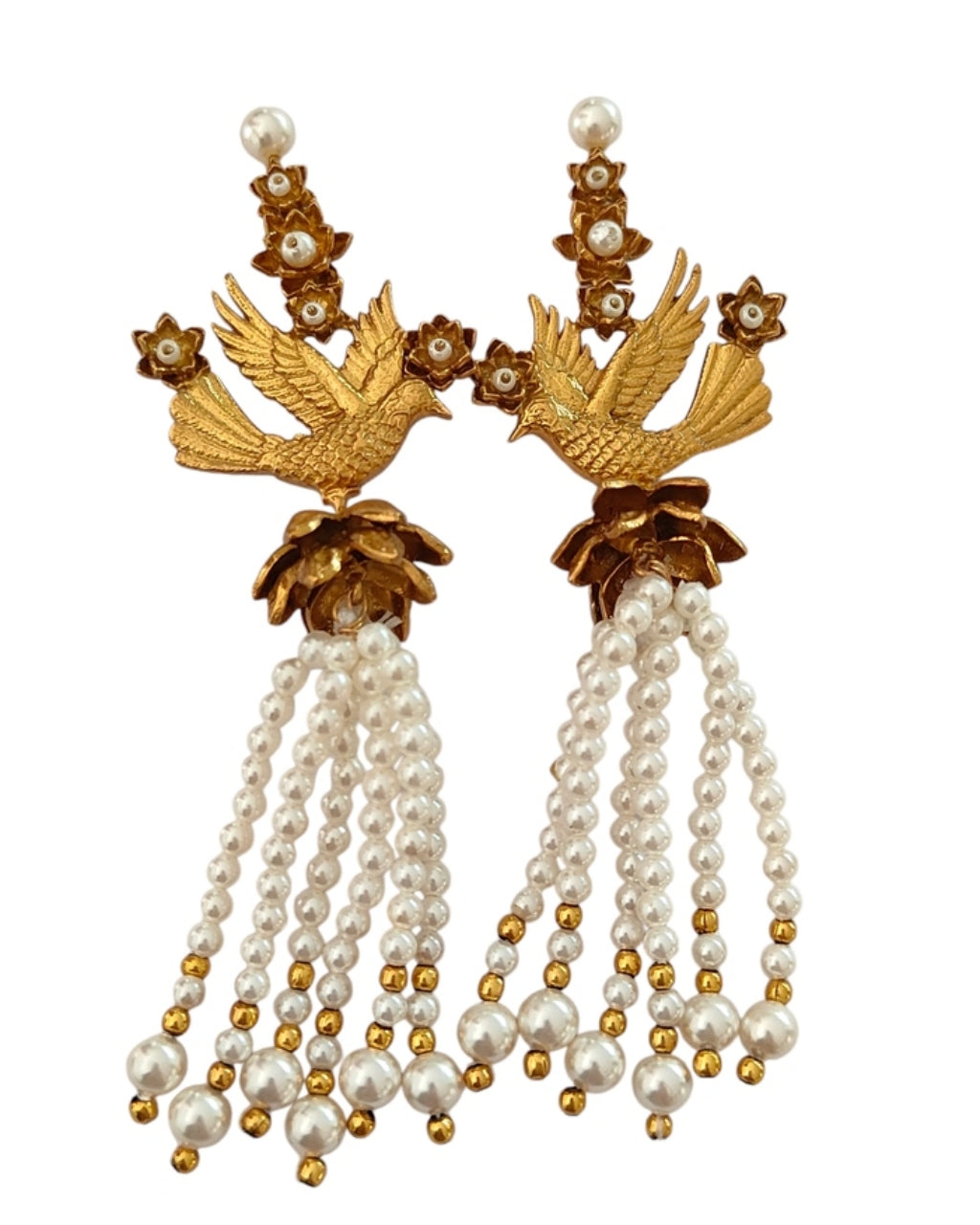 Panchee Pearl Tassel Earrings